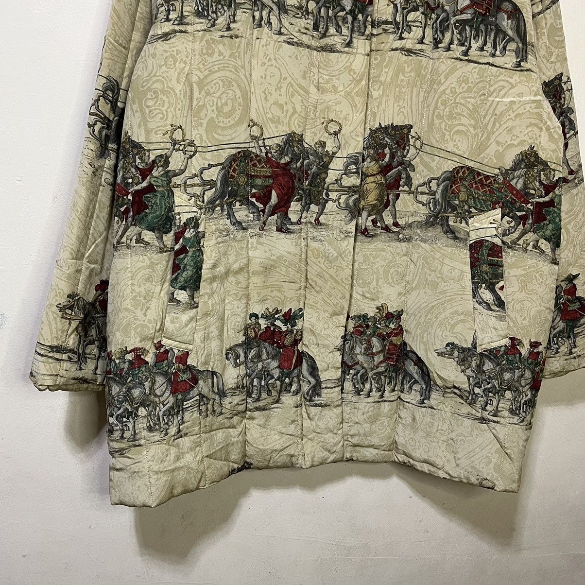 Burberry Vintage Burberrys Classic Horseman Design Silk Jacket Size US L / EU 52-54 / 3 - 3 Thumbnail