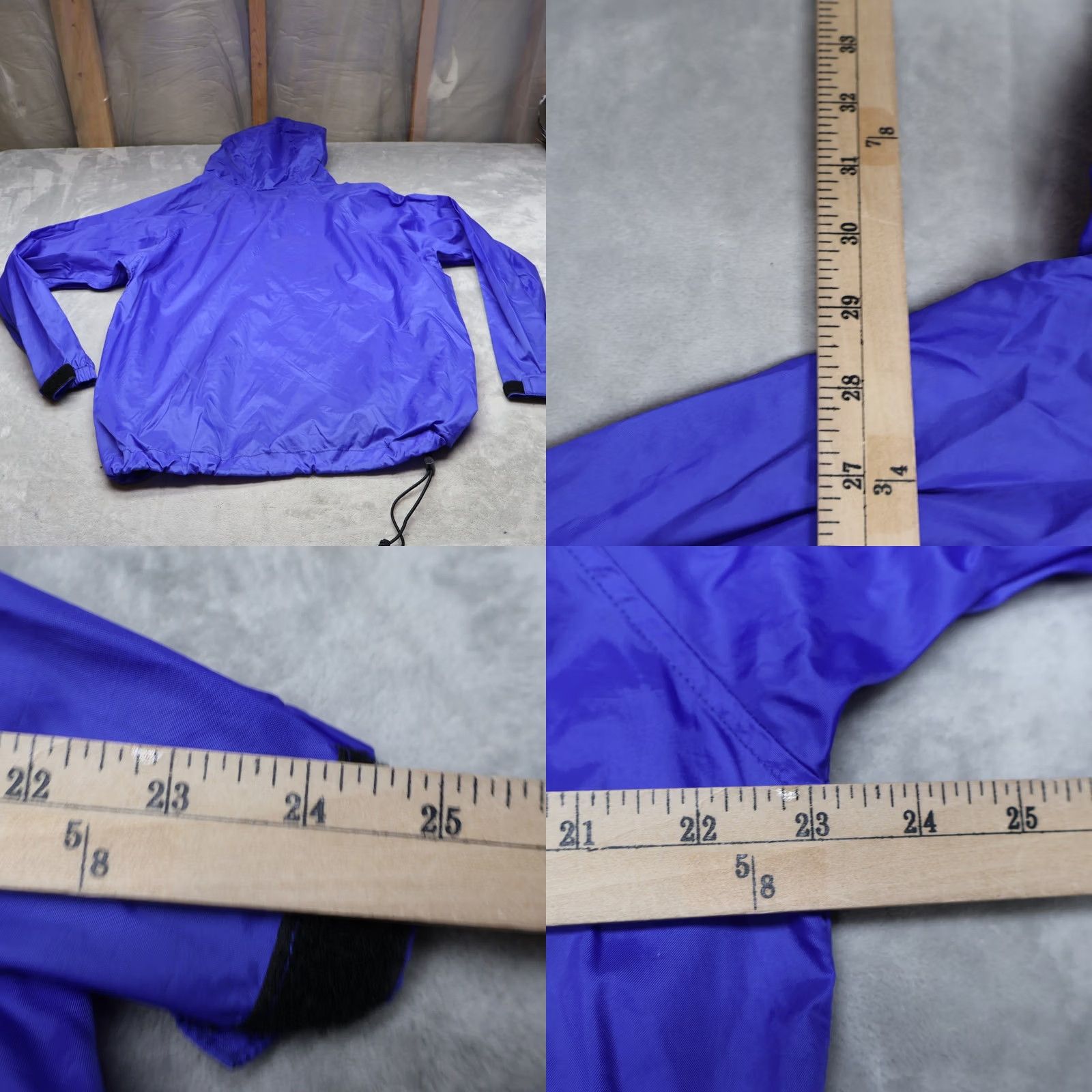 Vintage VTG REI Anorak Jacket Mens Medium Blue Hooded 1/2 Zip Pullover Light Wind Rain Size US M / EU 48-50 / 2 - 9 Thumbnail
