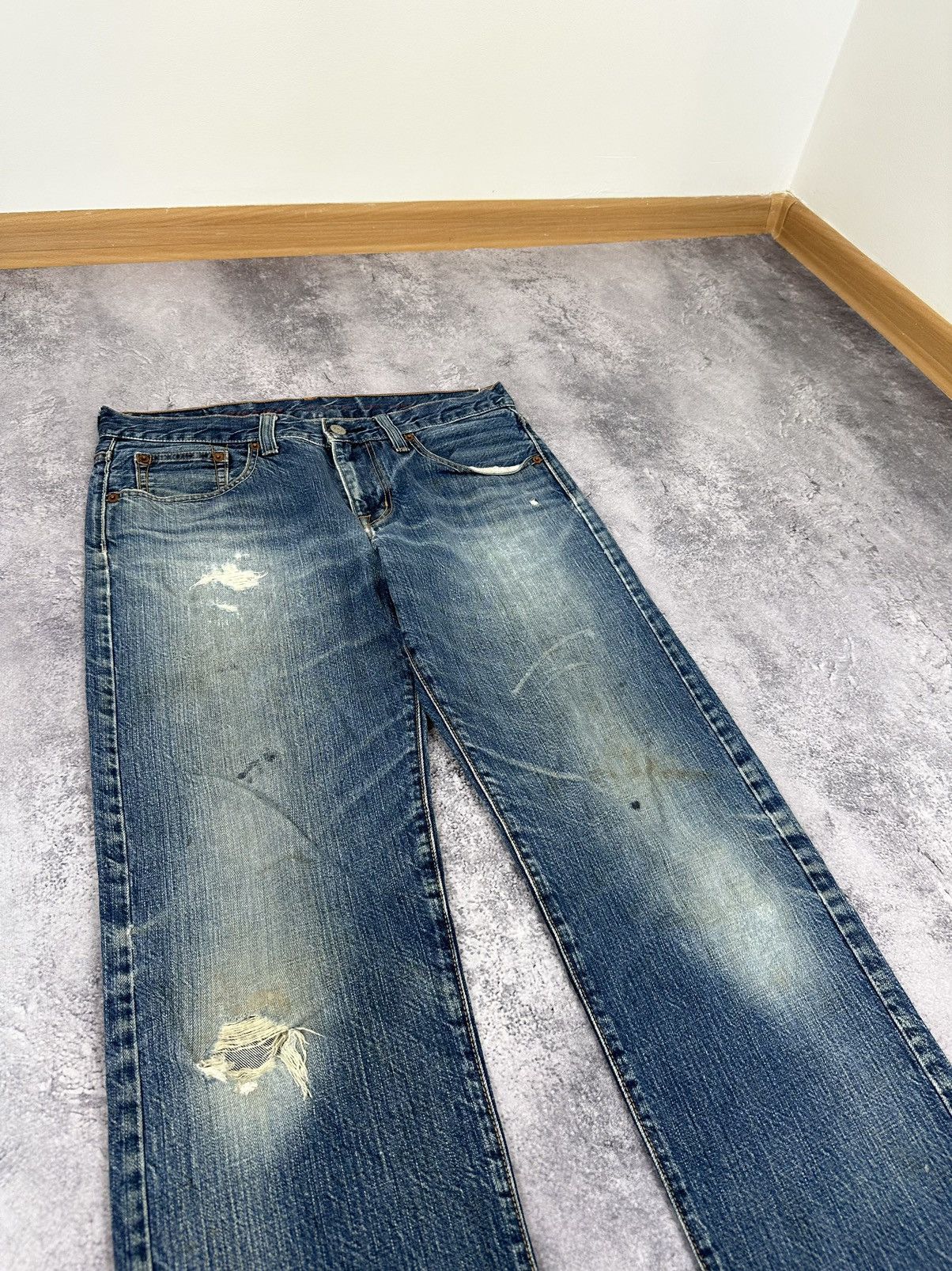 Dickies Vintage Dickies Stone Washed Trashed Denim USA Work Jeans Size US 32 / EU 48 - 8 Thumbnail