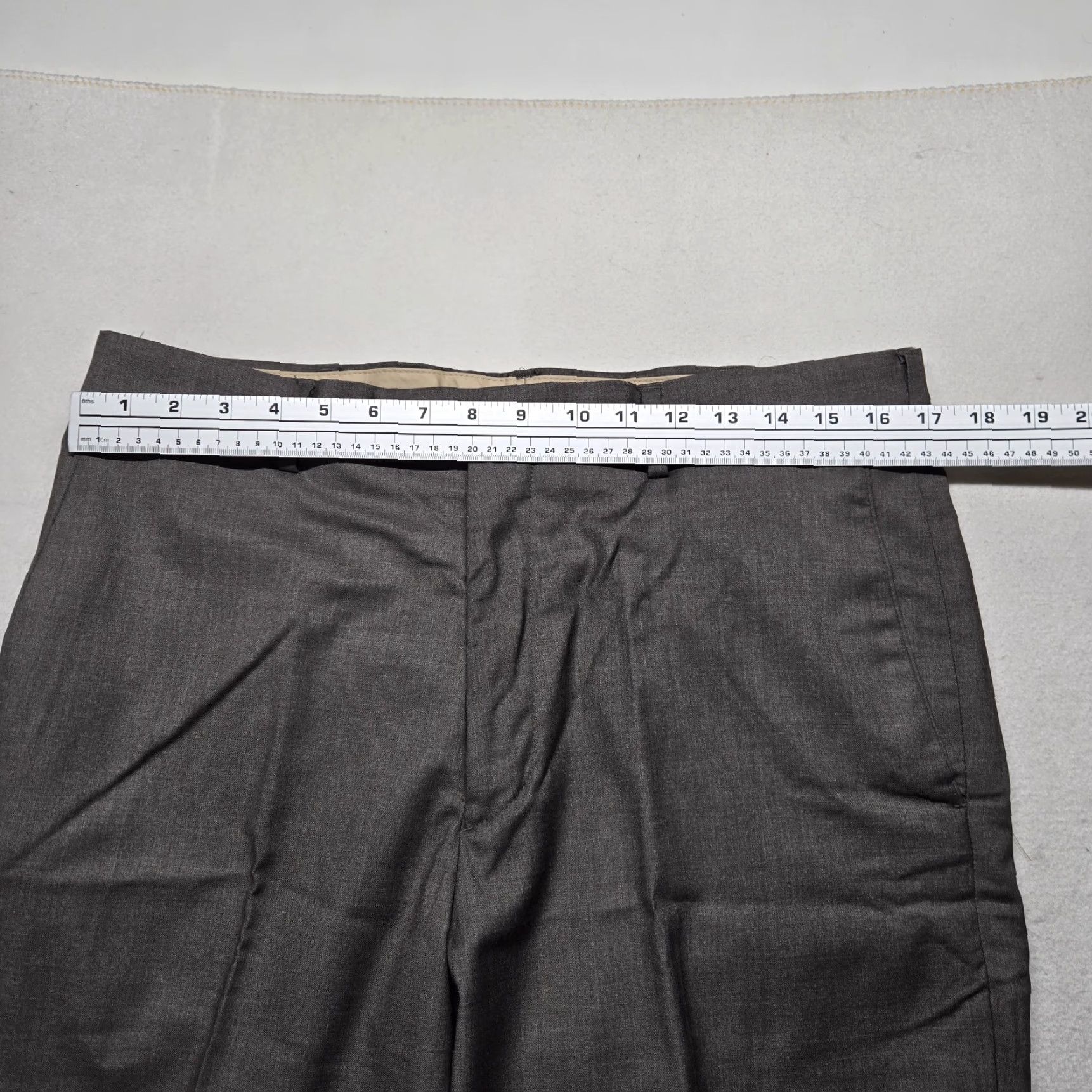 Savane Savane Mens Dress Pants Flat Front Gray Polyester 34 x 30 Adult Regular Straight Size US 34 / EU 50 - 4 Thumbnail