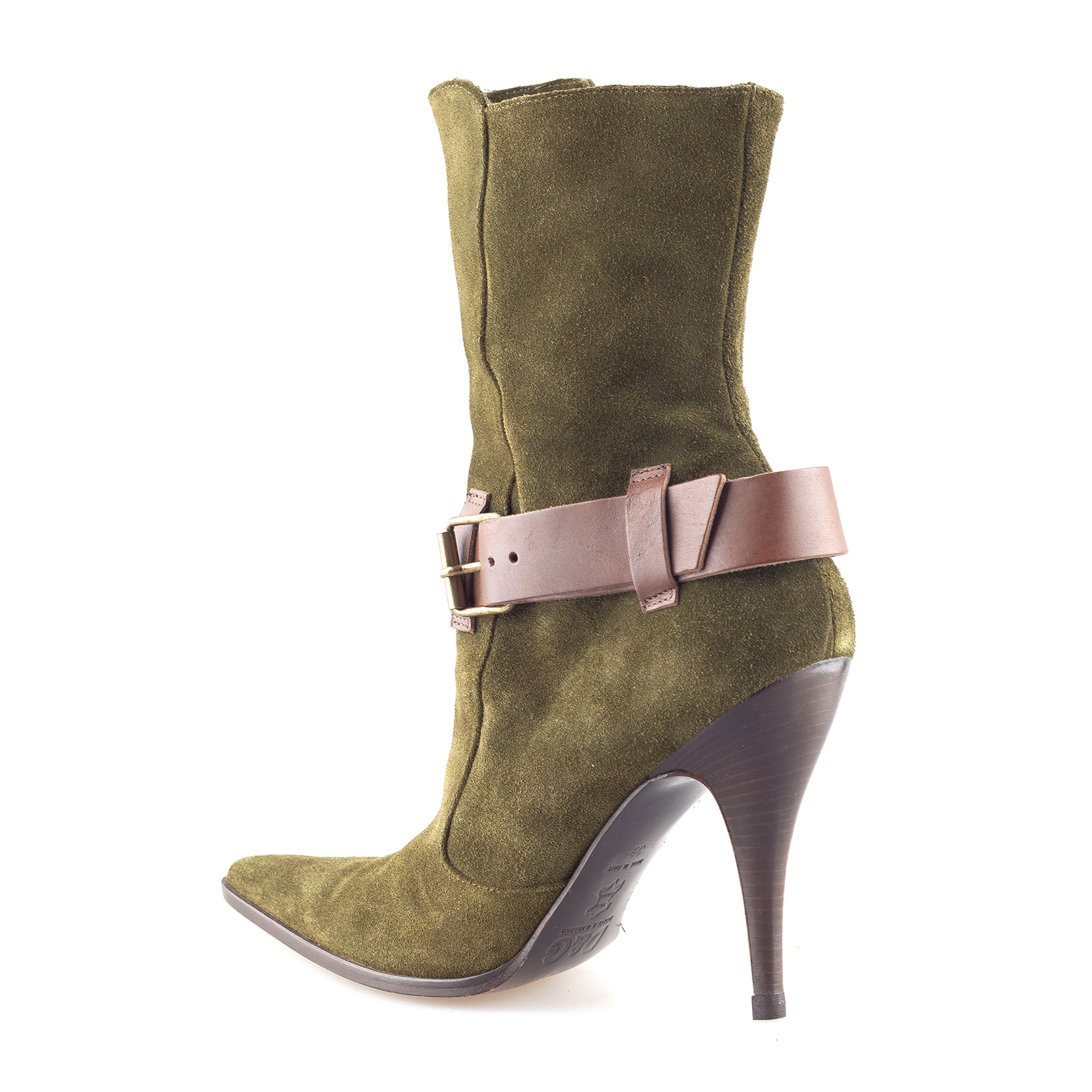 Dolce & Gabbana Dolce & Gabbana Vintage Green Leather Boots (39 EU) Size US 9 / IT 39 - 2 Thumbnail