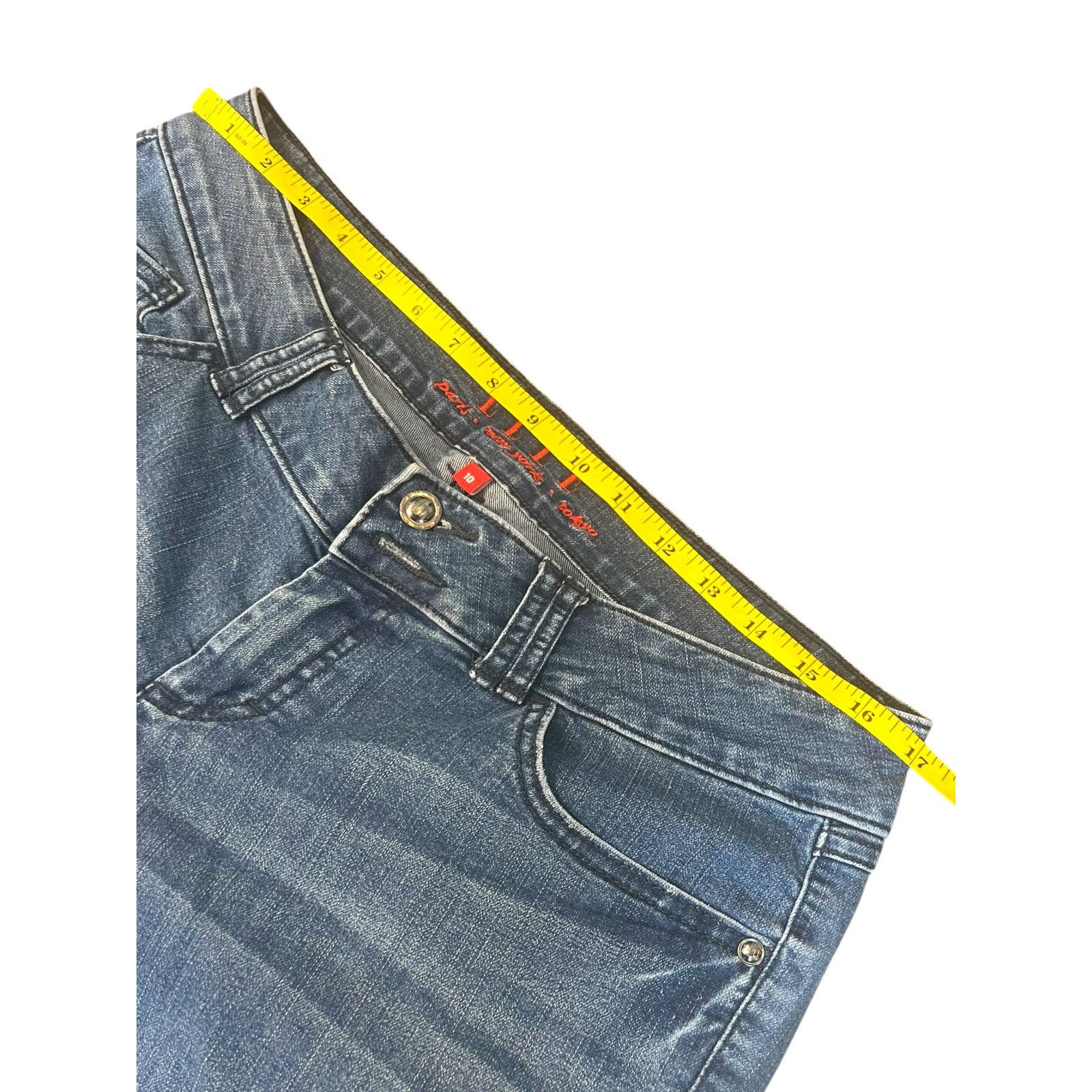Other ELLE Mid Rise Straight Leg Jeans Blue Denim Womens Size 10 Size 32" / US 10 / IT 46 - 3 Thumbnail