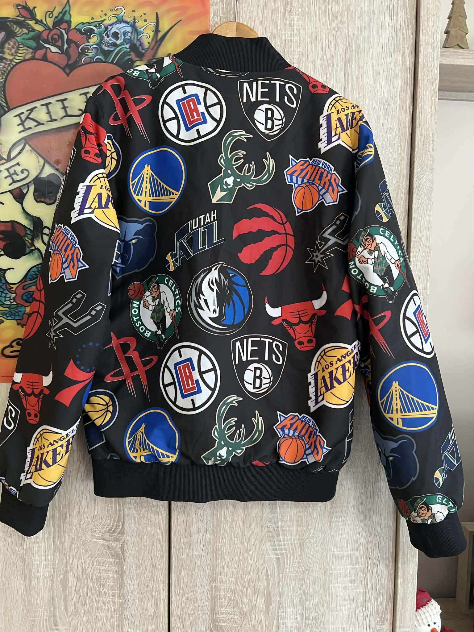 NBA NBA New Era Bomber jacket Y2k 🔥💥 Size US L / EU 52-54 / 3 - 14 Thumbnail