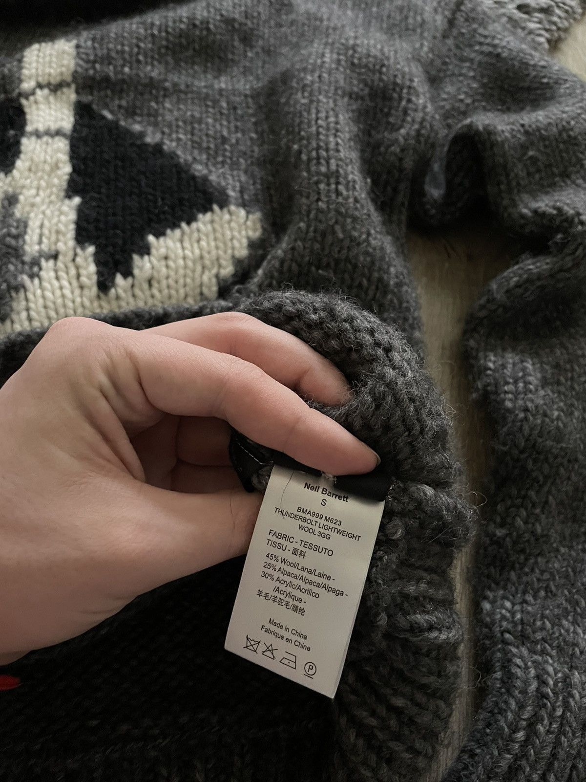 Neil Barrett Rare Neil Barrett Thunderbolt Rock Logo Wool Knit Sweater Size US M / EU 48-50 / 2 - 8 Thumbnail