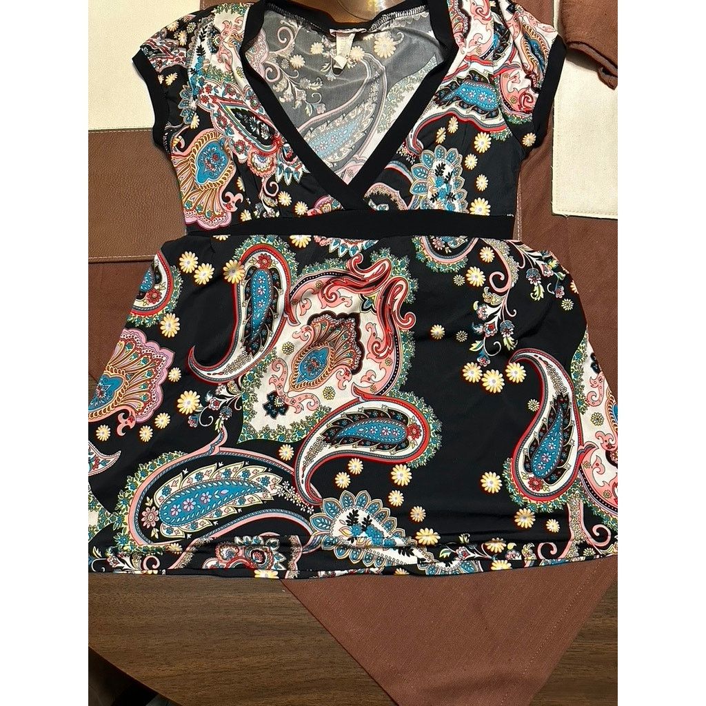 21 Savage Y2K Vintage Paisley Empire Waist Tunic Babydoll Dress Size M / US 6-8 / IT 42-44 - 4 Thumbnail