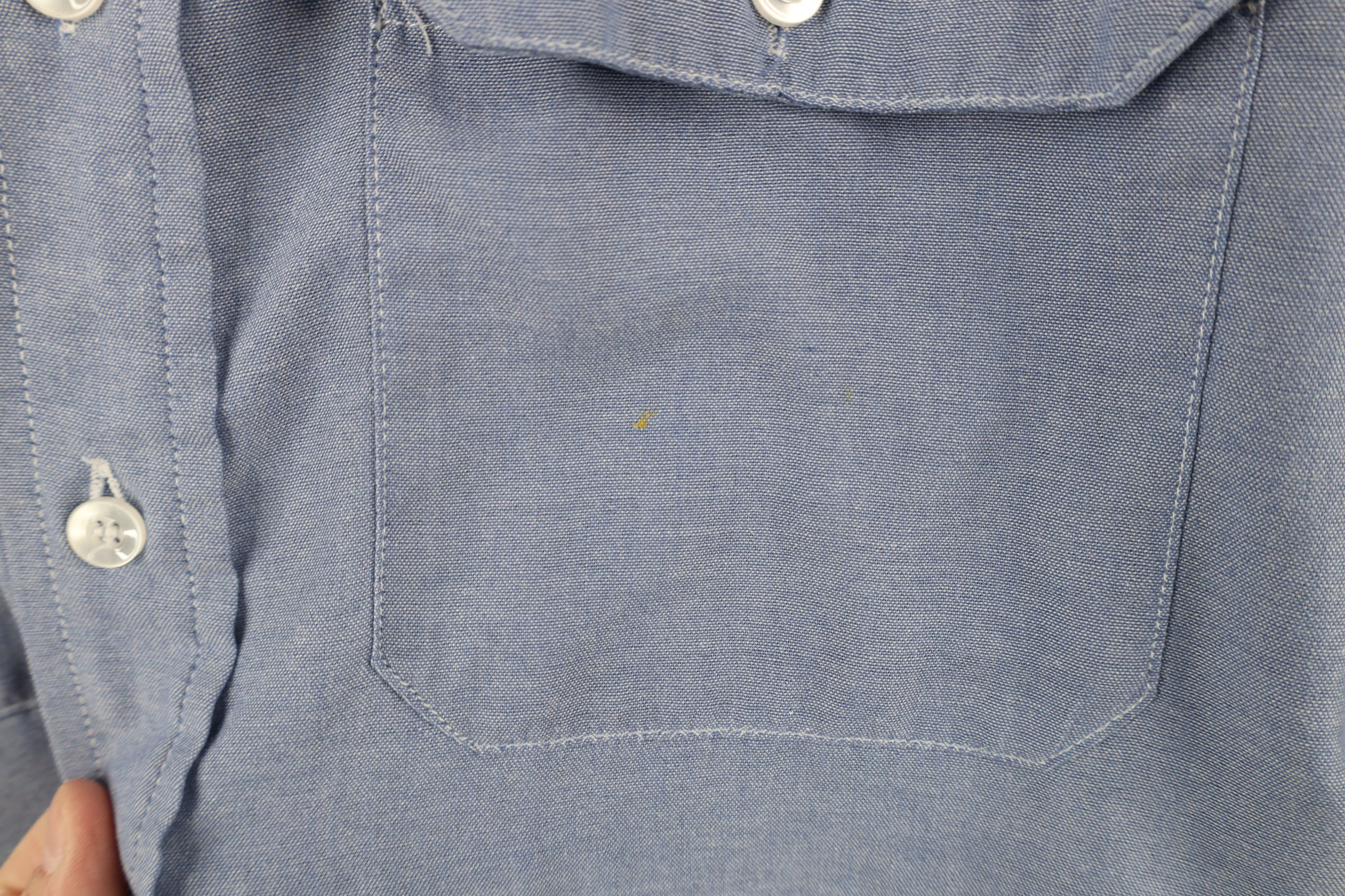 Vintage Vintage 90s Streetwear Collared Chambray Work Button Shirt Size US L / EU 52-54 / 3 - 6 Thumbnail