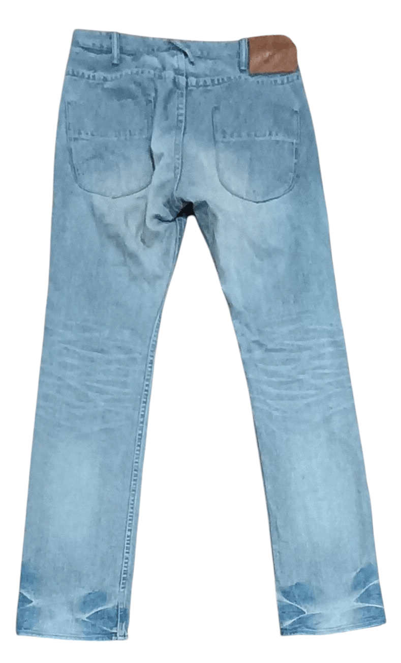 Japanese Brand BURNOUT BUTTON-FLY JEANS Size US 32 / EU 48 - 6 Thumbnail