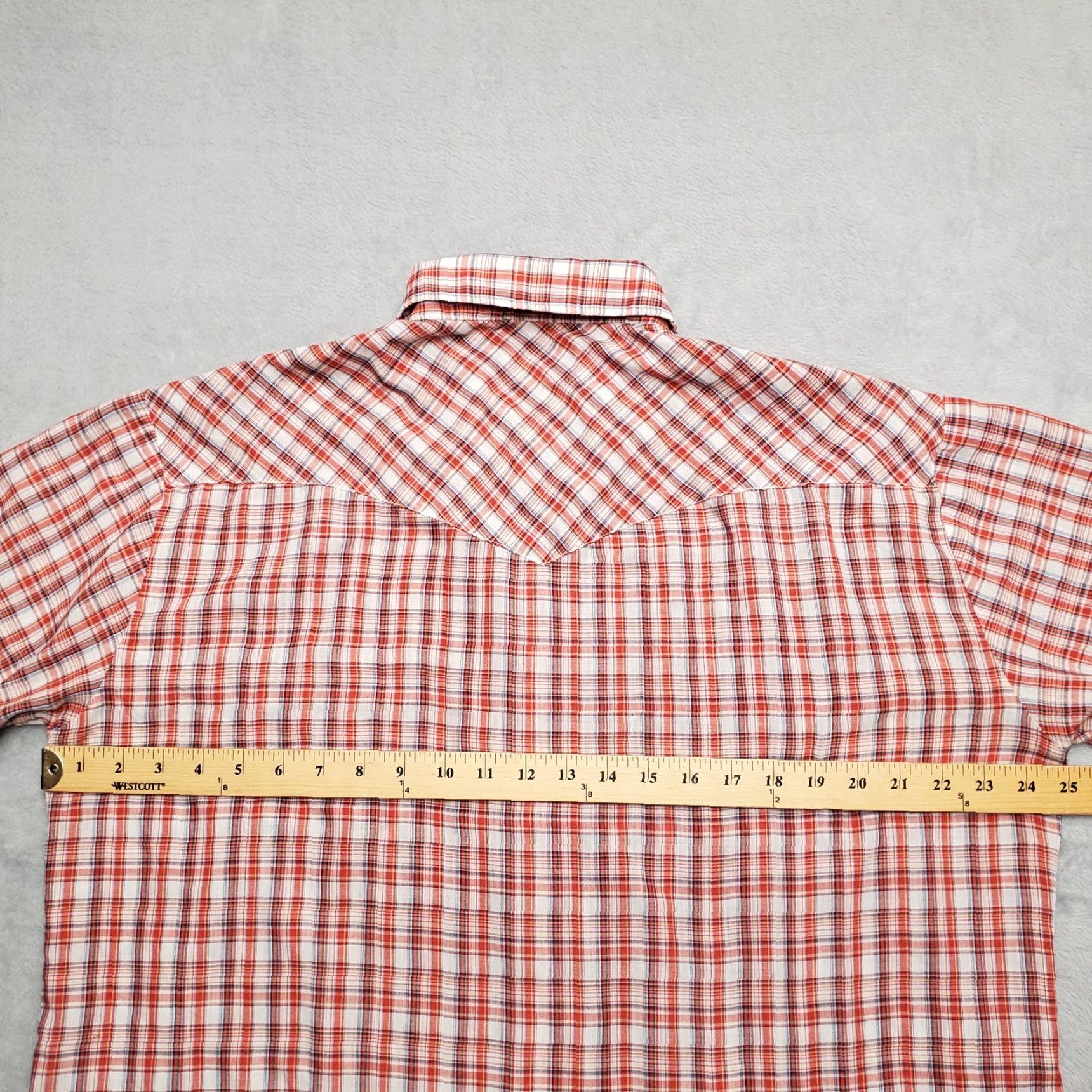 Vintage VINTAGE Country Shirt Works Shirt Mens XL Red Plaid Pearl Snap Western Shirt Size US XL / EU 56 / 4 - 6 Thumbnail