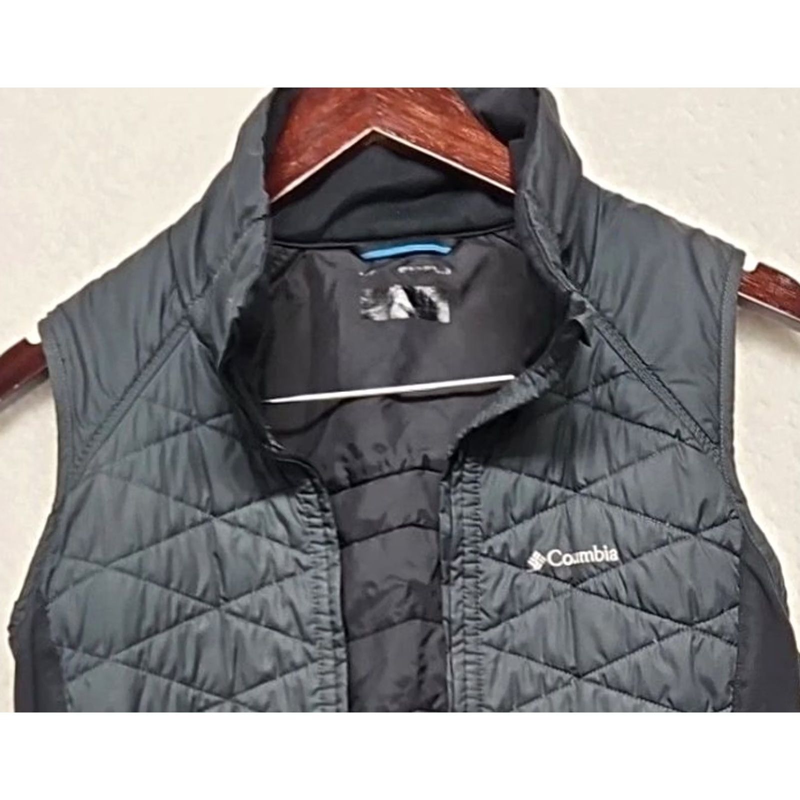Vintage Columbia Vest Womens Black Quilted Insulated Lightweight Zip Mid-Length Outerwear Puffer Size M / US 6-8 / IT 42-44 - 2 Thumbnail