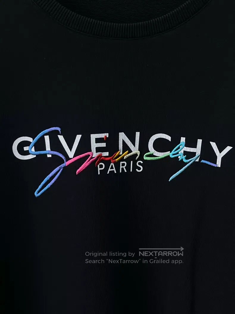Givenchy Givenchy Logo Pattern Round Neck Long Sleeve Sweatshirt Size US L / EU 52-54 / 3 - 7 Thumbnail