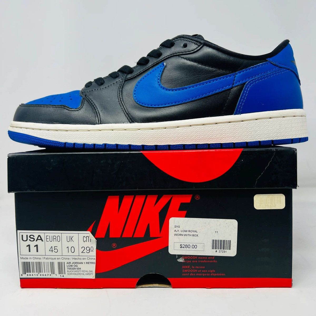 Jordan Brand Jordan 1 Royal Low (2015) Size US 11 / EU 44 - 2 Thumbnail