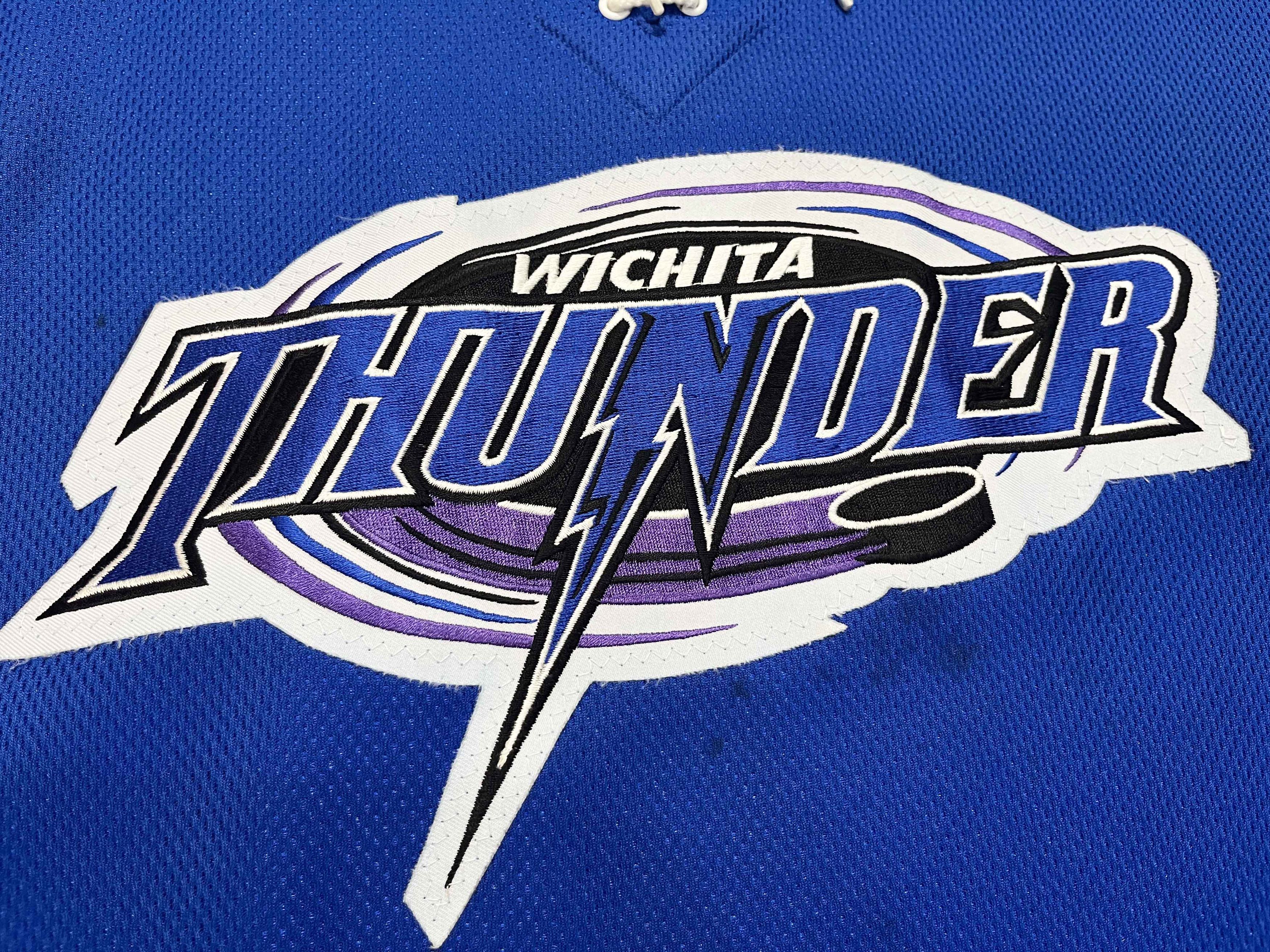 Vintage Athletic Knit Wichita Thunder ECHL Hockey Jersey Size US XL / EU 56 / 4 - 2 Thumbnail