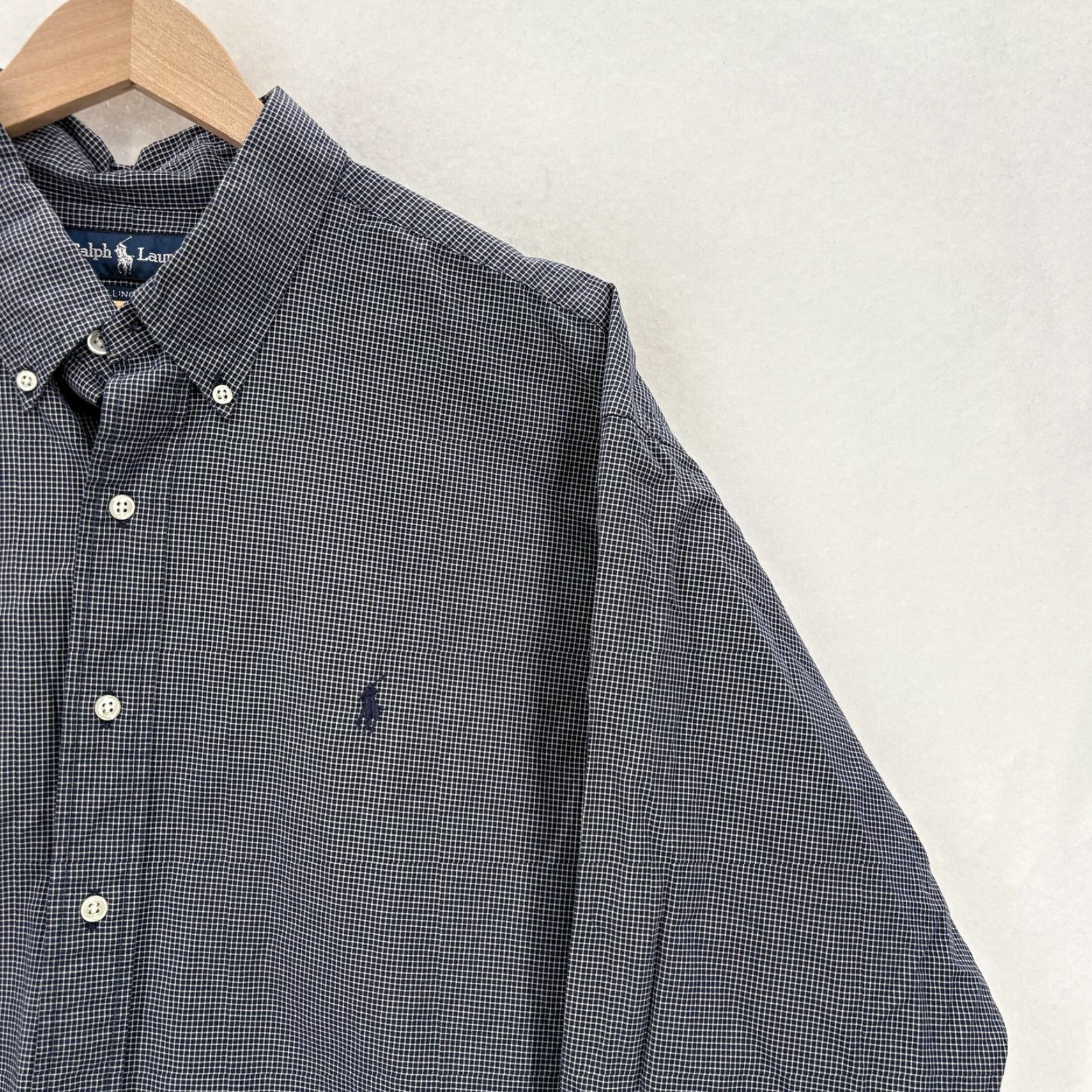 Ralph Lauren Ralph Lauren Ellington Shirt Mens 2XL Button-Down Check Blue Cotton Long Sleeve Size US XXL / EU 58 / 5 - 2 Thumbnail
