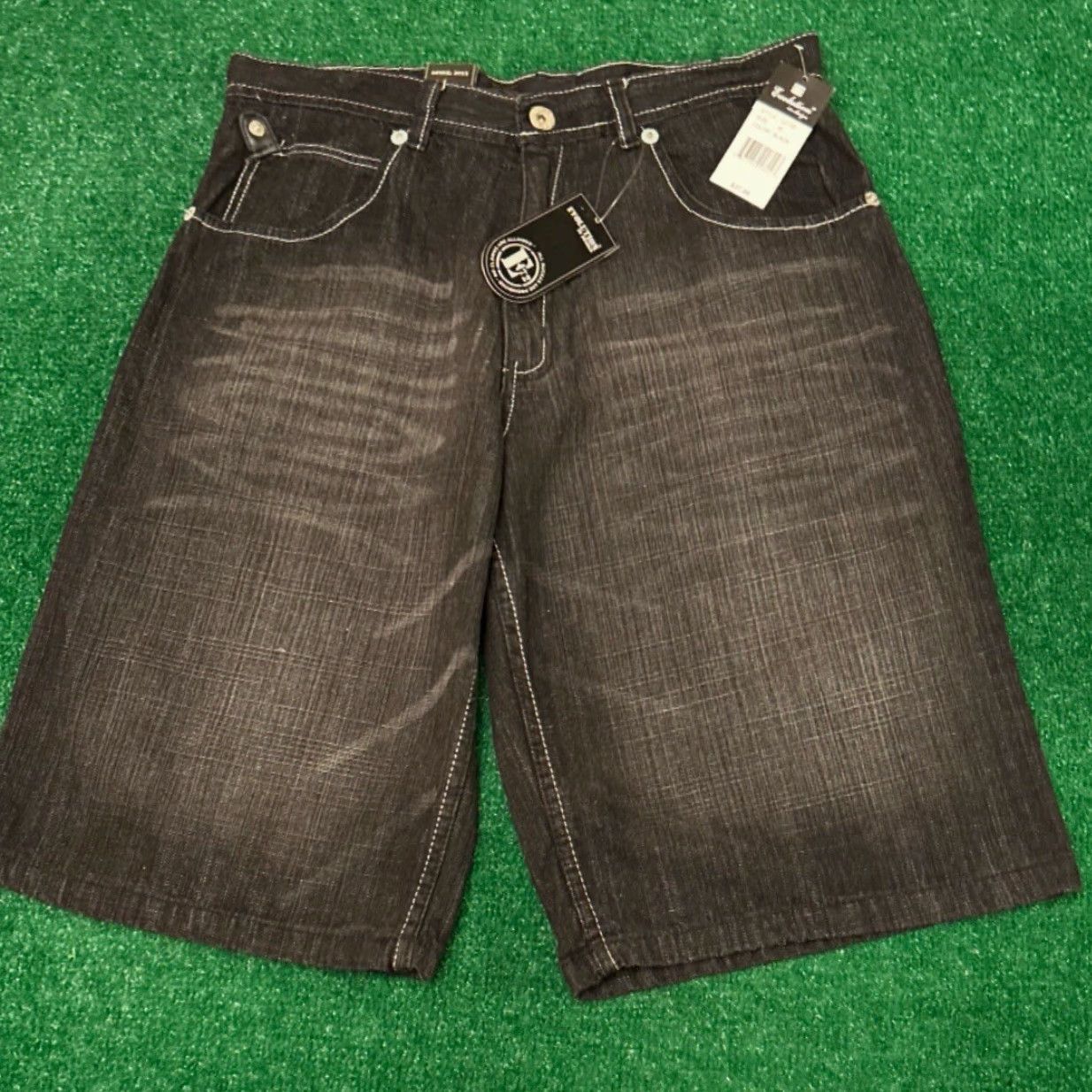 Vintage VINTAGE Evolution JNCO Jeans Shorts Jorts Skater Grunge Hip Hop Y2K 36 Dark NWT Mens Size US 36 / EU 52 - 2 Thumbnail