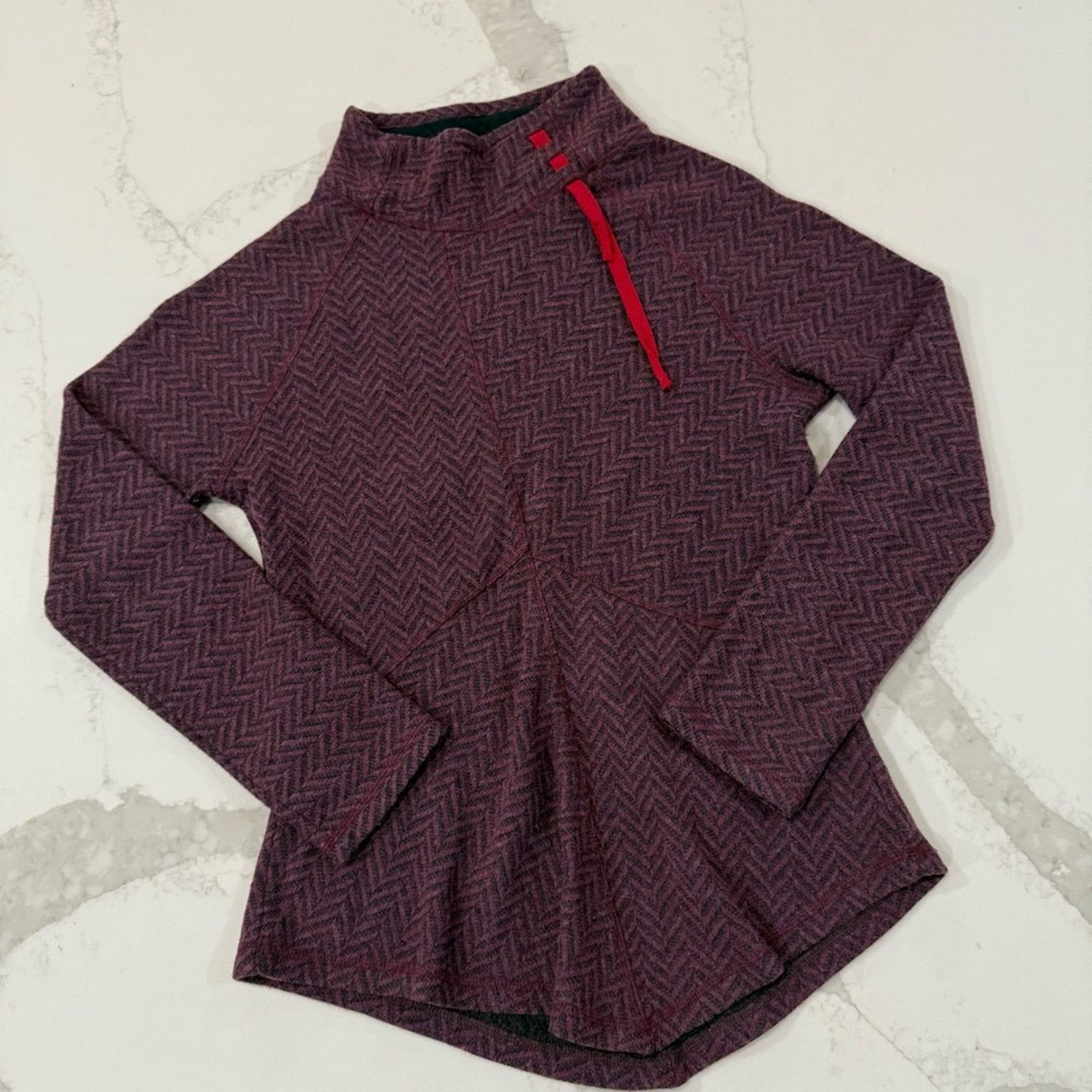 Prana Prana Funnel Neck Chevron Wool Blend Sweater Womens Medium Size M / US 6-8 / IT 42-44 - 1 Thumbnail