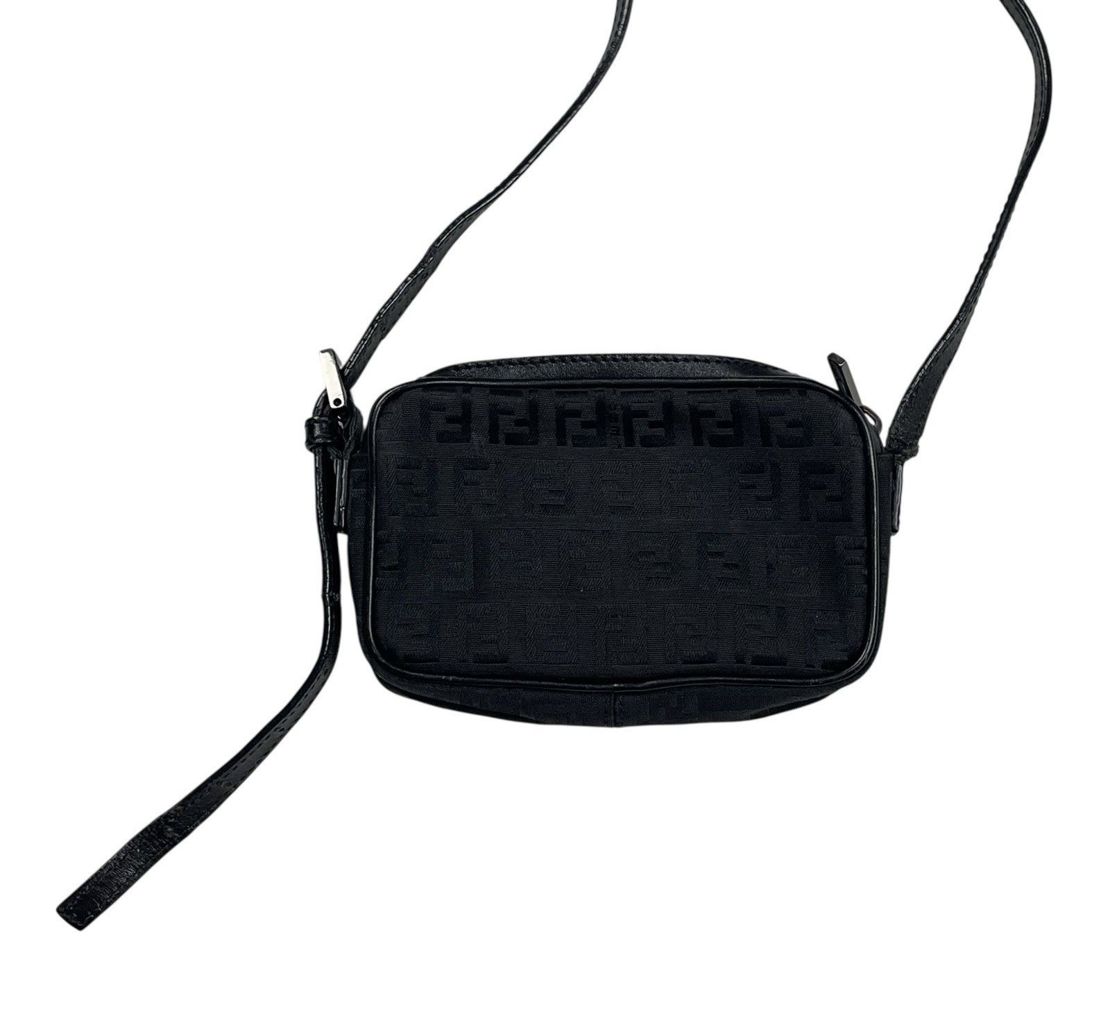 Fendi Fendi Crossbody Bag FF Zucca Monogram Mini Micro Pochette Size ONE SIZE - 4 Thumbnail
