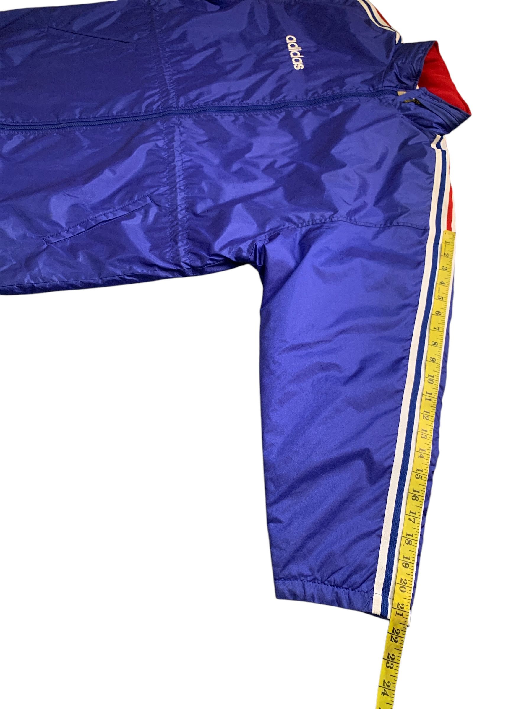 Adidas × Descente Rare Design Vintage Adidas France Striped Zipper Jackets Size US L / EU 52-54 / 3 - 14 Thumbnail
