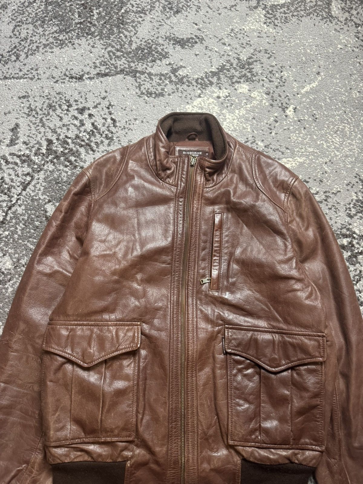 If Six Was Nine × Vintage Vintage y2 k Leather Motorcycle Brown Bomber Avantgarse Jack Size US M / EU 48-50 / 2 - 3 Thumbnail