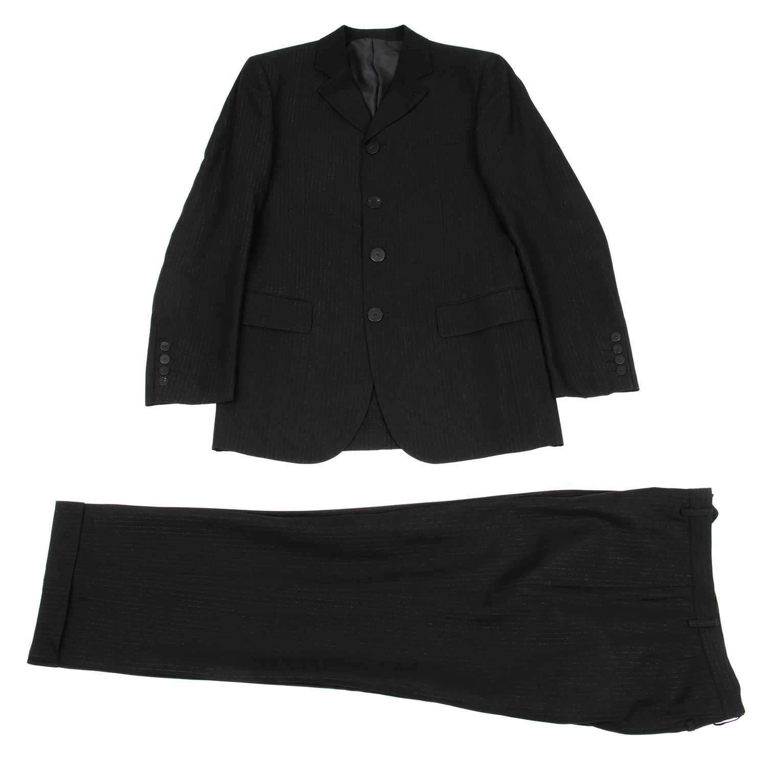 Jean Paul Gaultier Rayon Blend Lamé Stripe Pants in Black Size 48 Size US 32 / EU 48 - 11 Thumbnail