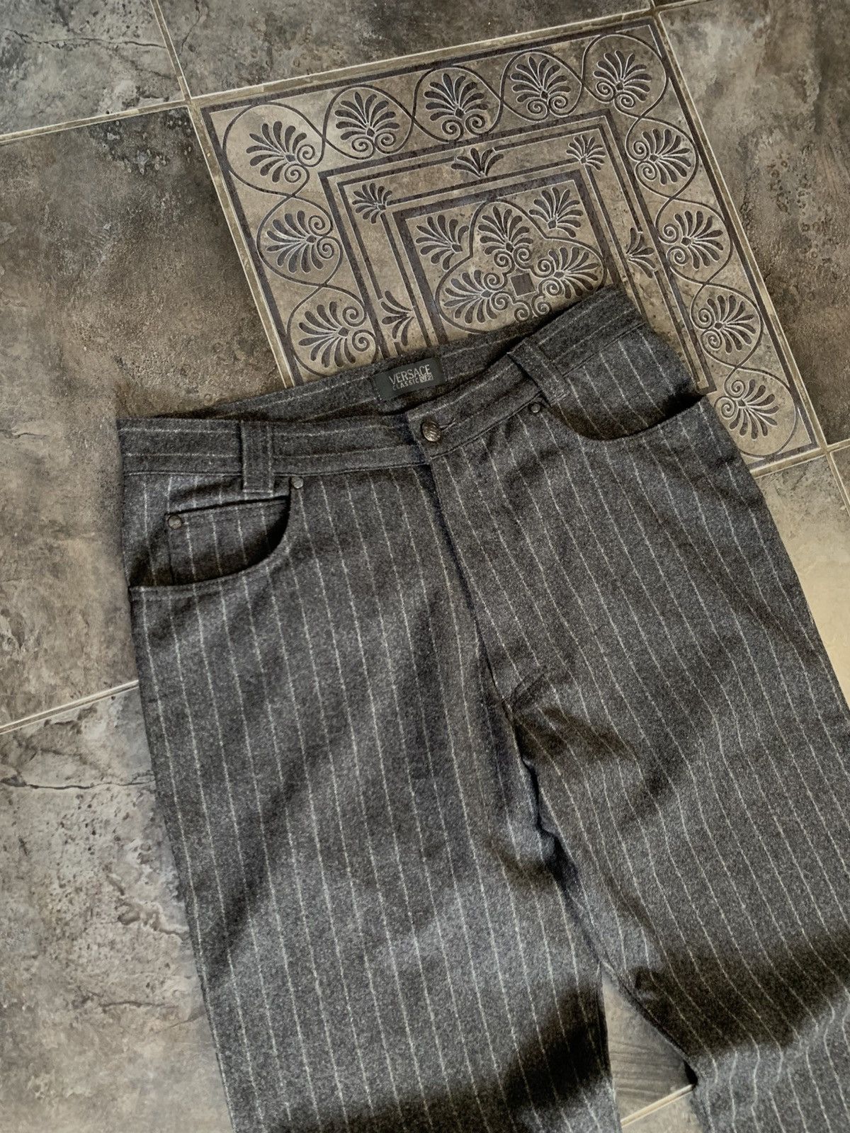 Versace × Vintage Versace Lana wool pants Logo Size US 34 / EU 50 - 4 Thumbnail