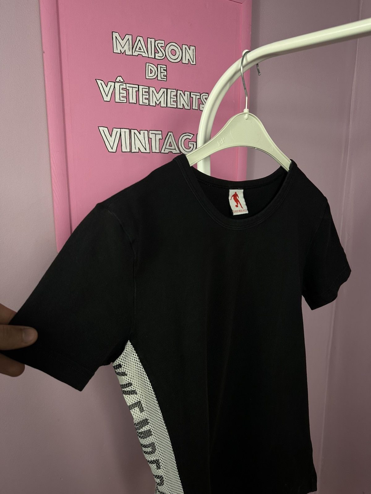Dirk Bikkembergs Bikkembergs Logo Pattern Cotton T Shirt Crop Mesh Stretch Size US M / EU 48-50 / 2 - 8 Thumbnail
