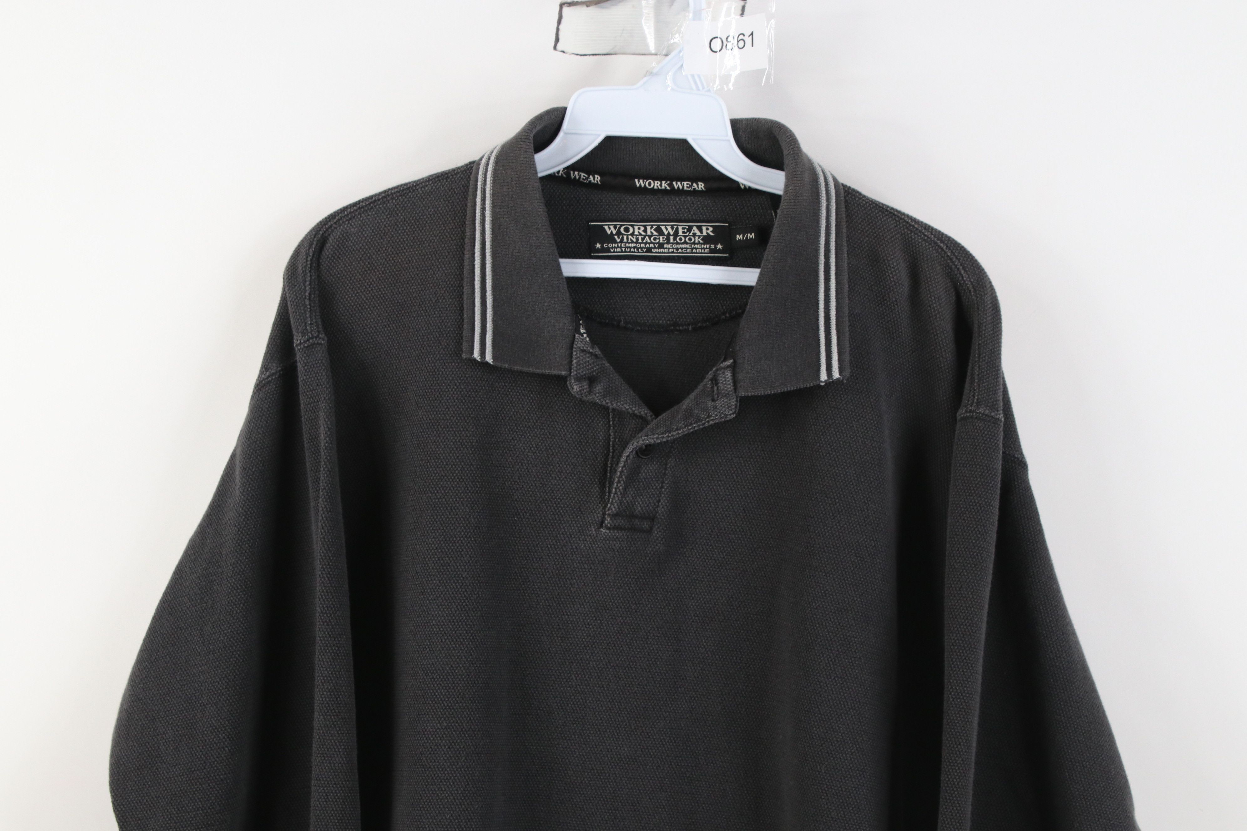 Vintage Vintage 90s Streetwear Knit Long Sleeve Rugby Polo Shirt Size US M / EU 48-50 / 2 - 2 Thumbnail