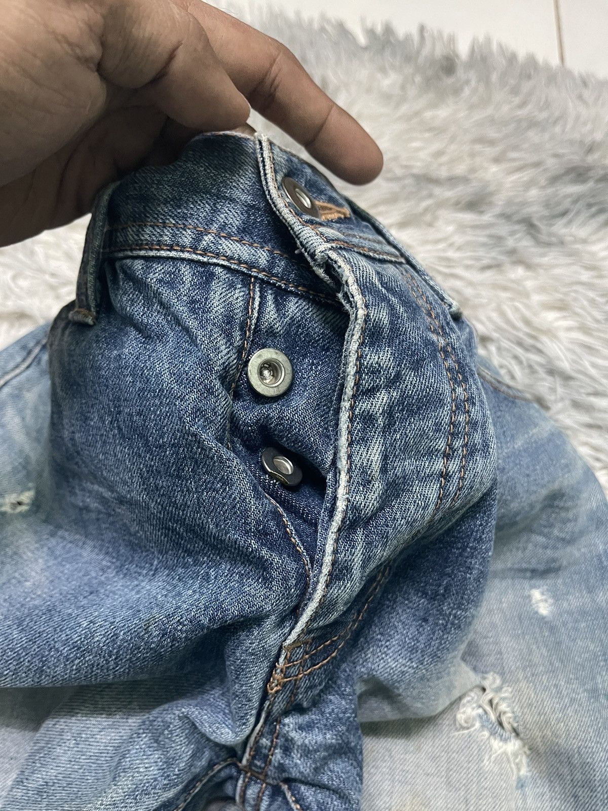 Japanese Brand 2000s HYSTERIC GLAMOUR INSPIRED BRAND SOY DISTRESSED DESIGN Size US 29 - 12 Thumbnail
