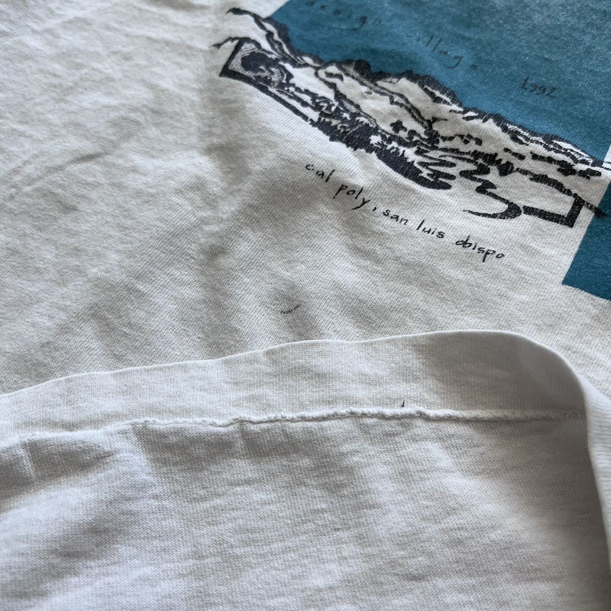 Fruit Of The Loom Vintage Cal Poly Single Stitch Fruit of the Loom Graphic Tee Size US XL / EU 56 / 4 - 4 Thumbnail