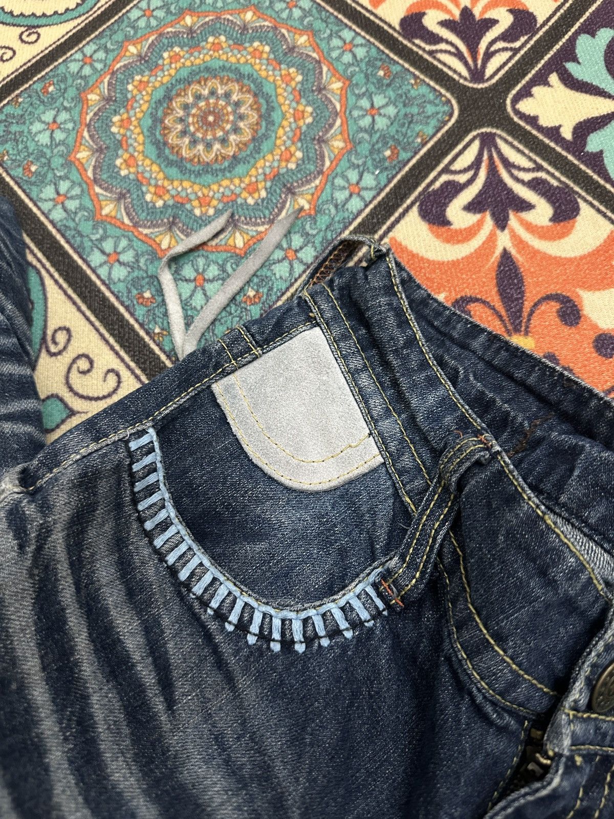 Other No Brand Japanese Claw Mark Style Flare Denim Size US 27 - 10 Thumbnail