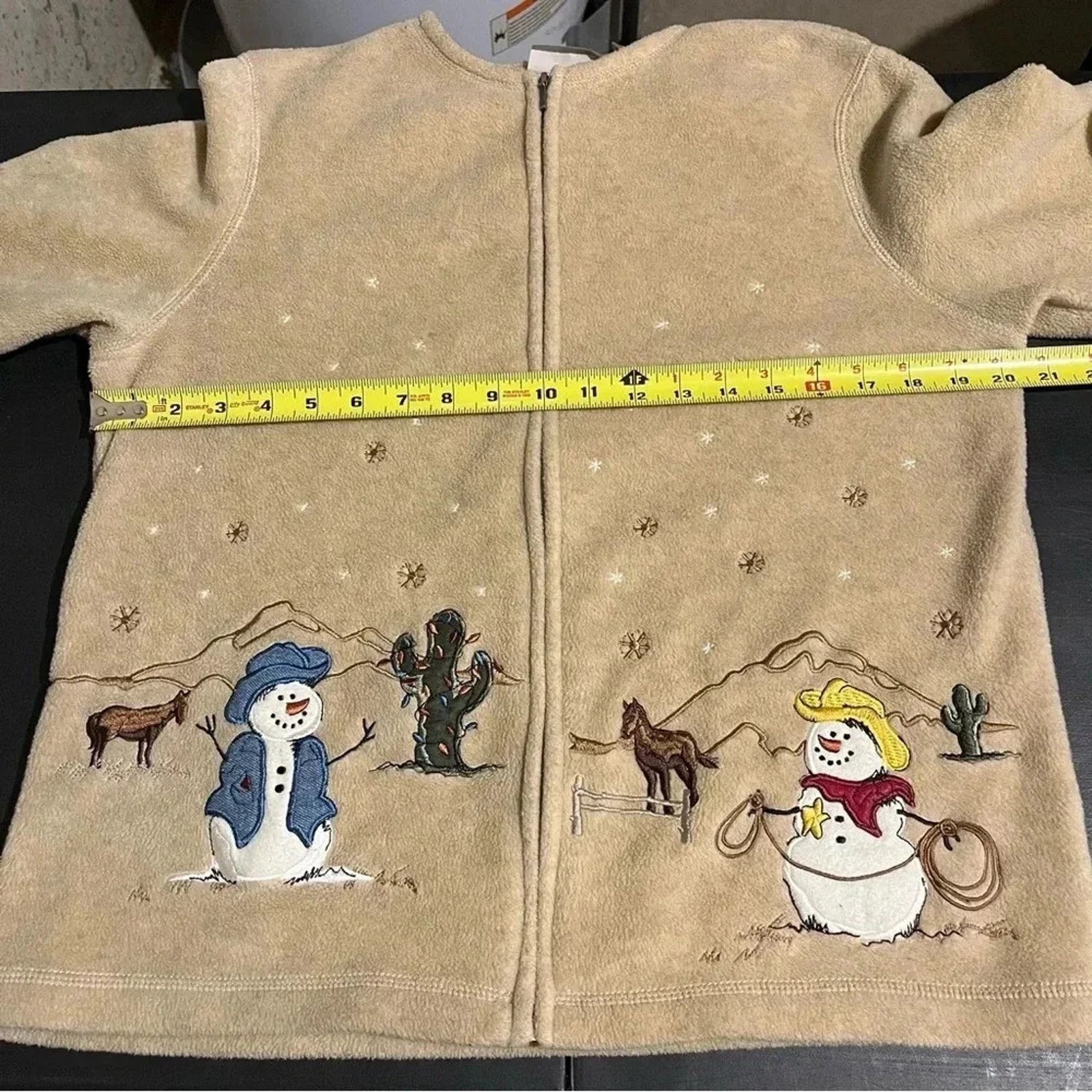 Croft & Barrow Croft & Barrow Western Snowman Cardigan Fleece Size Large Size L / US 10 / IT 46 - 9 Thumbnail