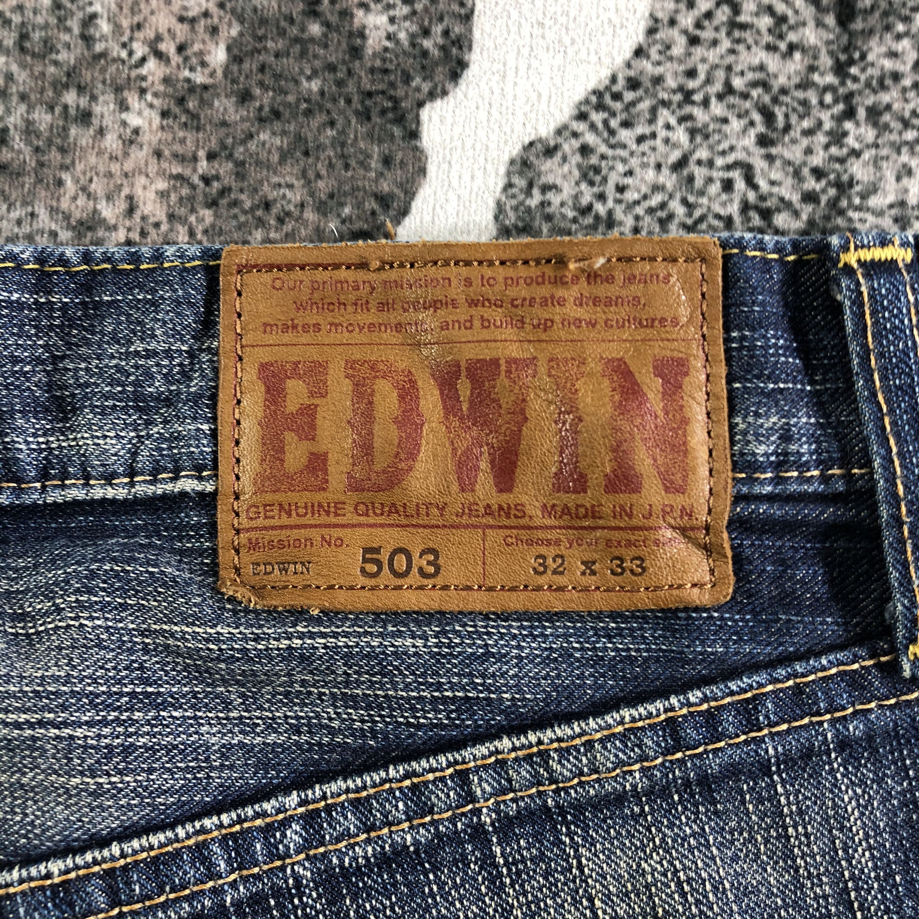 Edwin Vintage Edwin 503 Jeans Distressed Denim KJ2946 Size US 32 / EU 48 - 5 Thumbnail