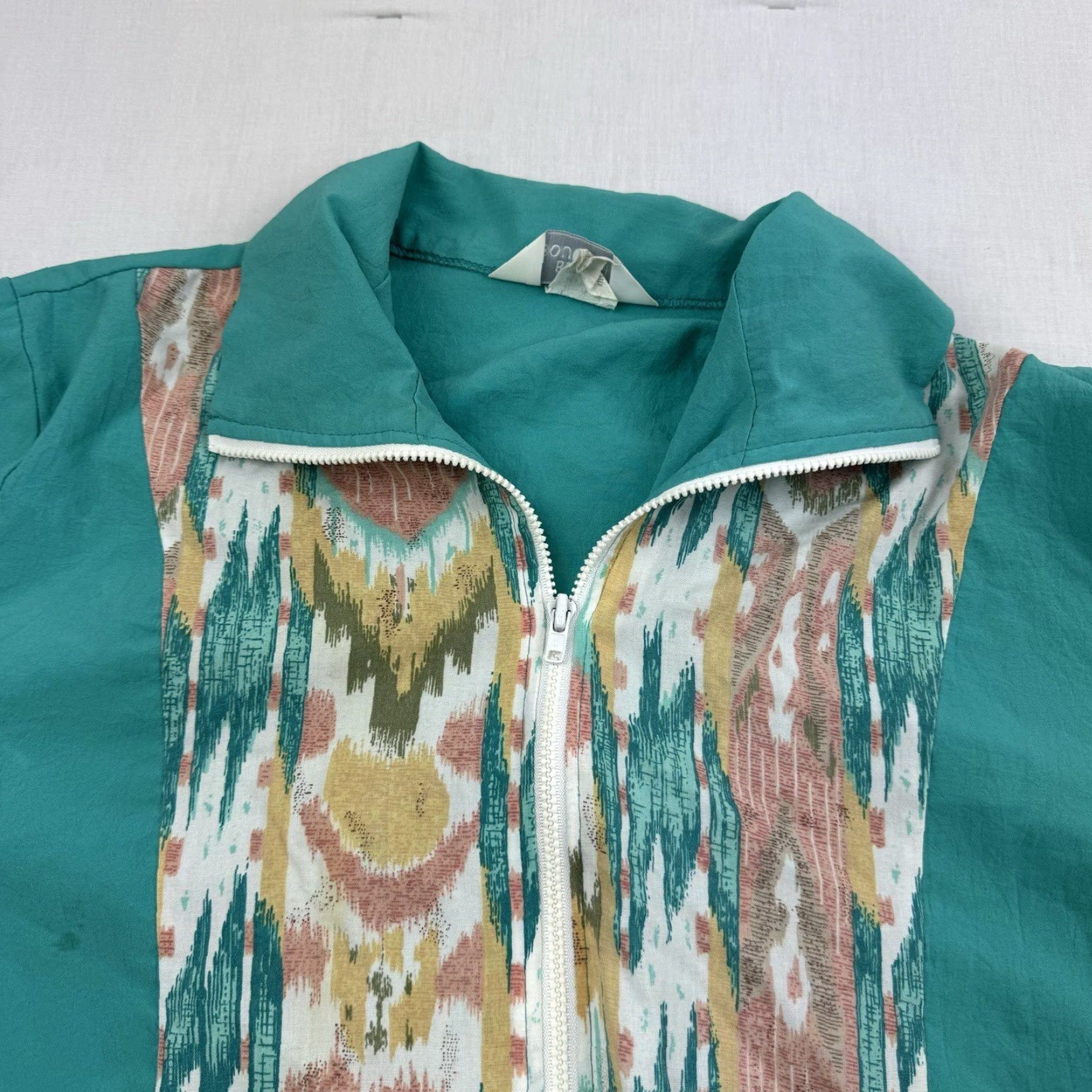 Blair Vintage Blair Boutique Windbreaker Jacket Womens Large Blue Tribal Full Zip 80s Size L / US 10 / IT 46 - 6 Thumbnail