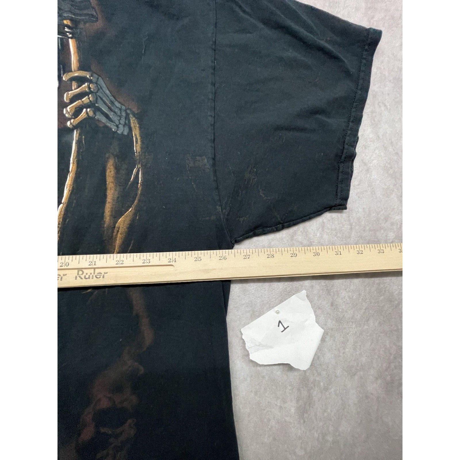 Other Vintage Y2K Grim Reaper Death Scythe Black Graphic T-Shirt M Size US S / EU 44-46 / 1 - 6 Thumbnail