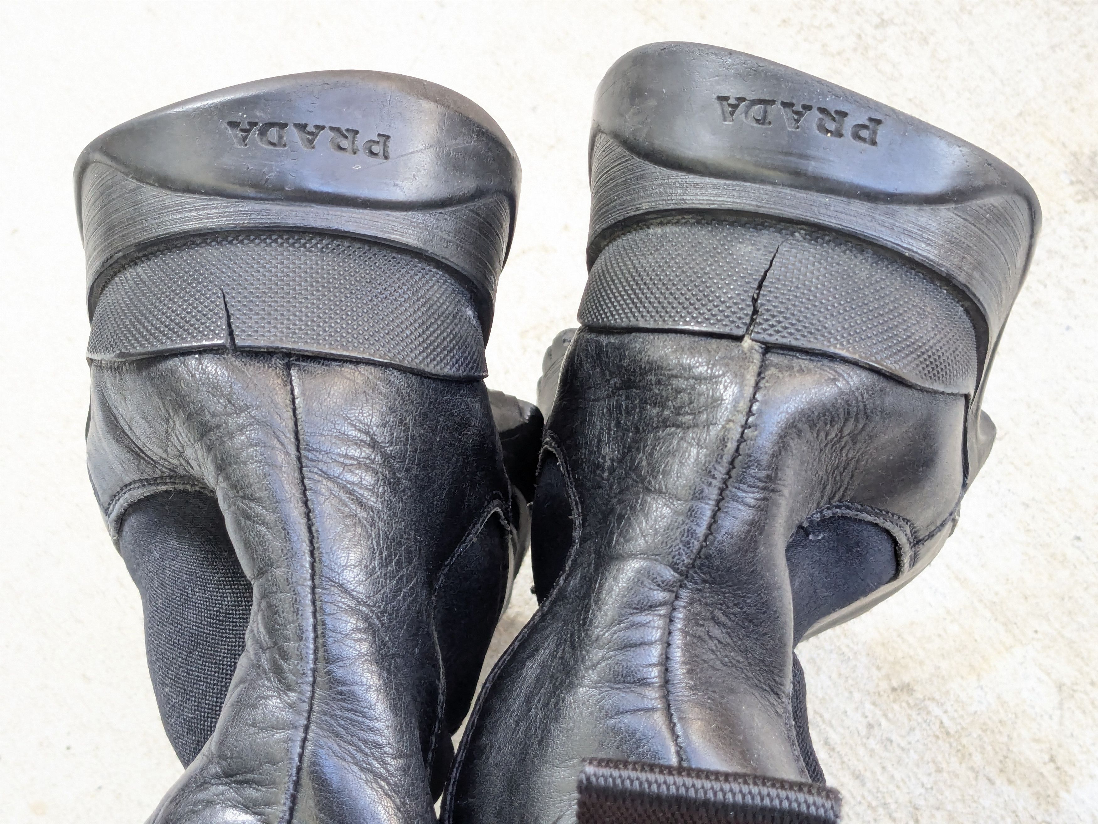 Prada Prada Chelsea Boots Black 10 Leather Chunky Rubber Platform Size US 10 / EU 43 - 17 Thumbnail