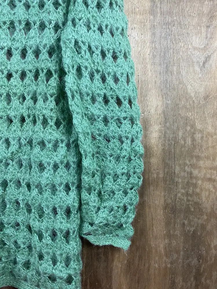 Vintage DL Japan Homespun green crochet Knitwear #Z025 Size US XL / EU 56 / 4 - 13 Thumbnail