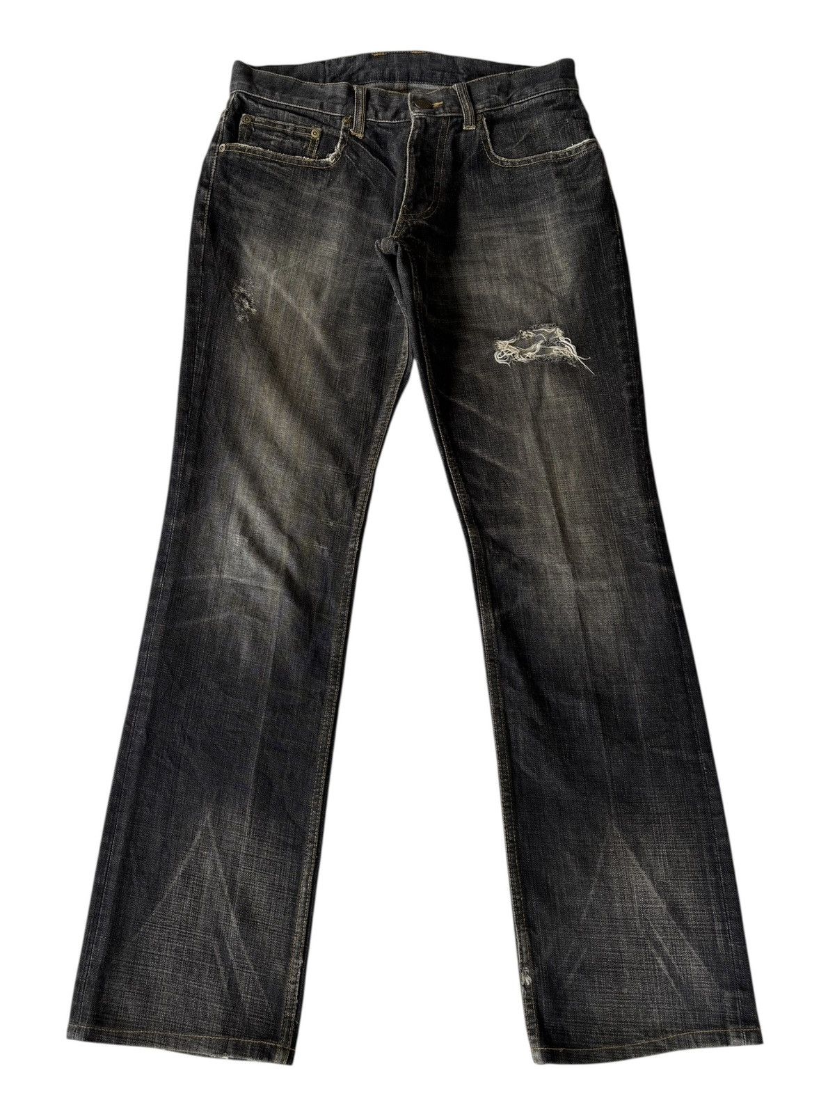 Tornado Mart Vintage Monsieur NICOLE Bootcut Denim Jeans Low Rise Flare Size US 31 - 1 Thumbnail