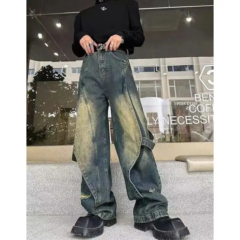 Japanese Brand Gradient Micro Ribbon Patchwork Jeans Size US 30 / EU 46 - 5 Thumbnail