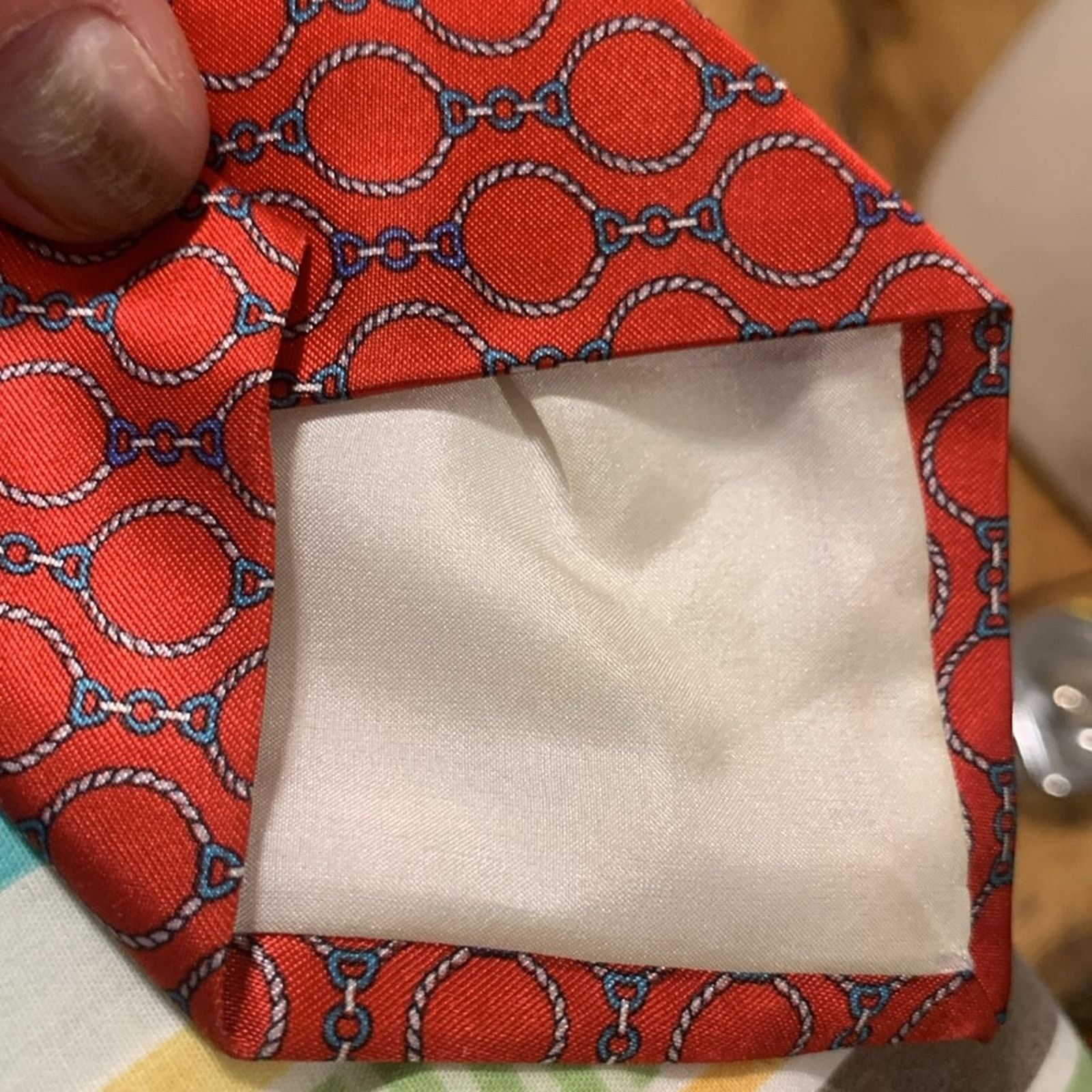 Vintage 70’s-80’s horsebit equestrian polo motifs tie,designer style Size ONE SIZE - 7 Thumbnail