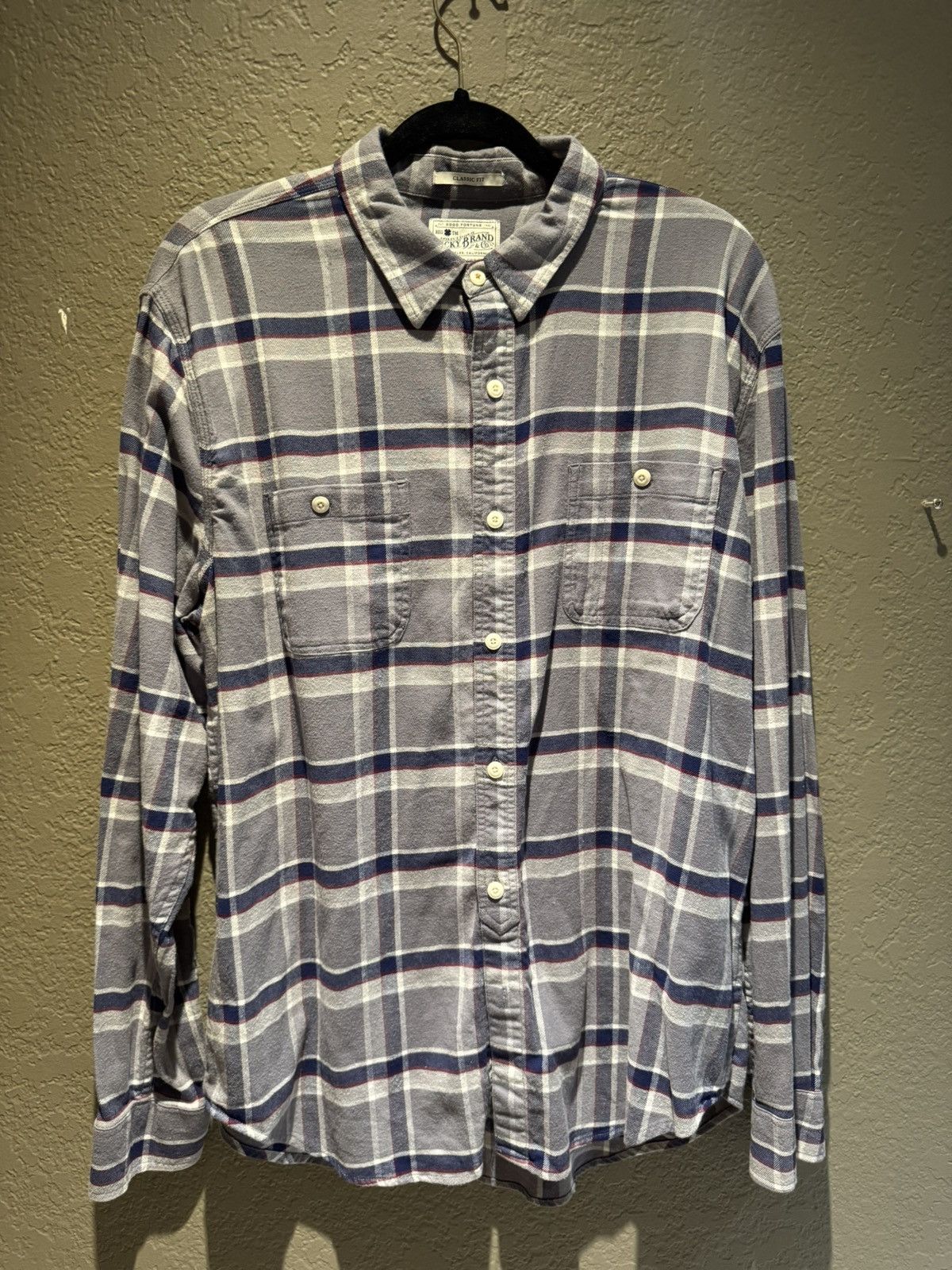 Lucky Brand Lucky Brand Grey Flannel Navy Red Stripes Large Size US L / EU 52-54 / 3 - 1 Thumbnail