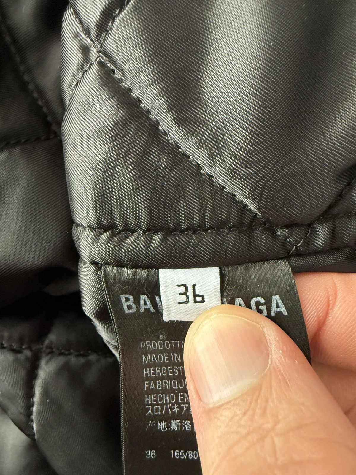 BALENCIAGA MICRO CHECK PADDED OVERSHIRT JACKET