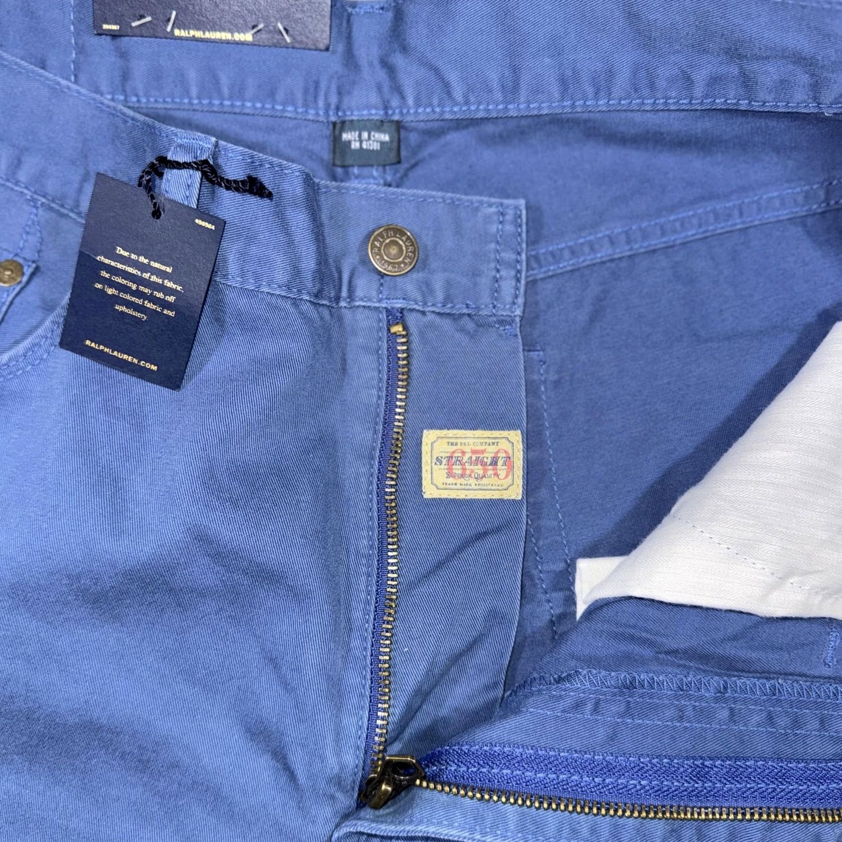 Polo Ralph Lauren Polo Ralph Lauren Chino Mens 34x34 Blue Straight Fit 5 Pocket Pants Size US S / EU 44-46 / 1 - 4 Thumbnail