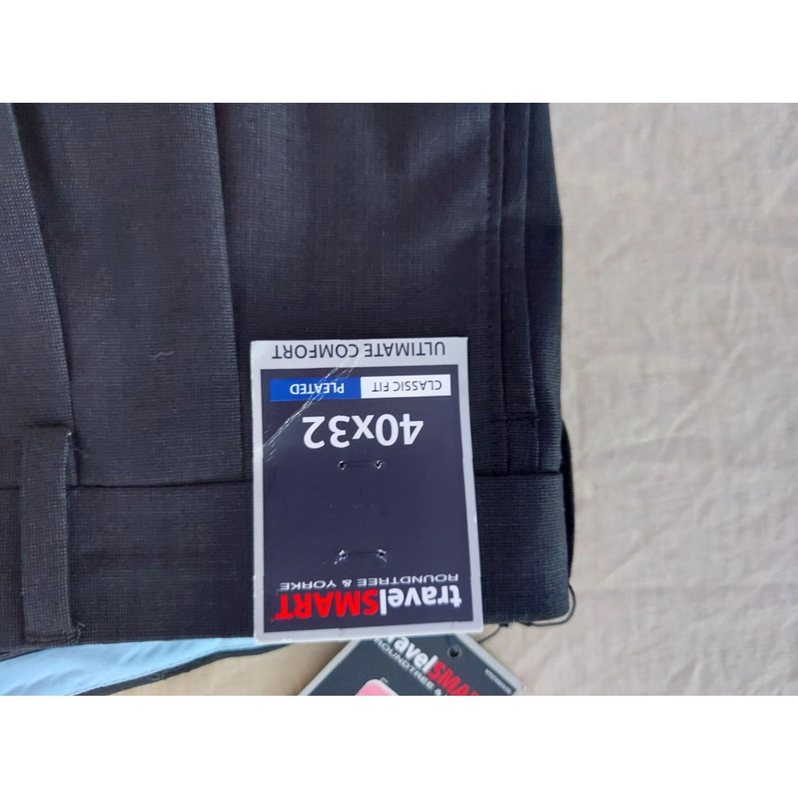 Roundtree & Yorke Mens Roundtree & Yorke Dress Pants 40x32 Navy Blue Slack Chino Khaki Trouser Size US 40 / EU 56 - 5 Thumbnail