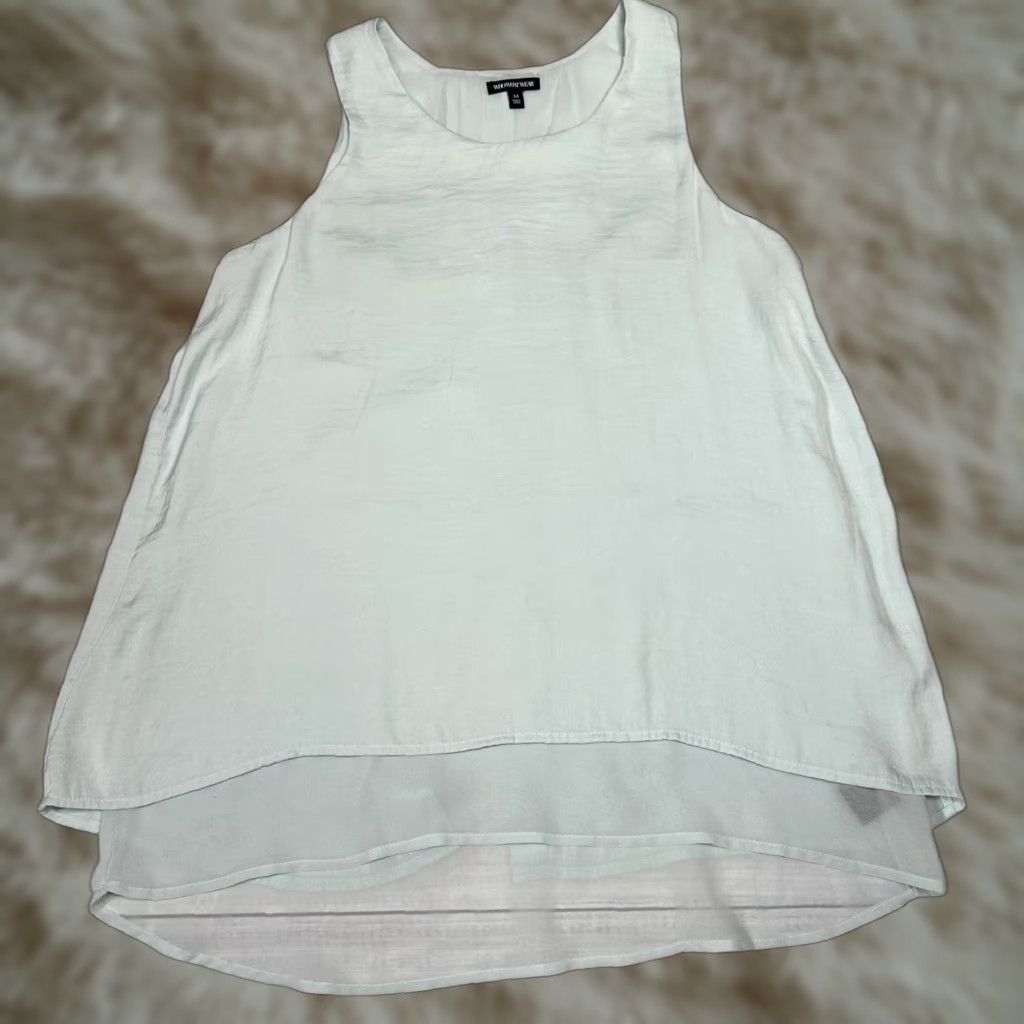 Vintage WHO WHAT WEAR Green Layered Sheer Top Shirt Blouse Sleeveless Lightweight M Women XS? (Wait) Size M / US 6-8 / IT 42-44 - 1 Thumbnail