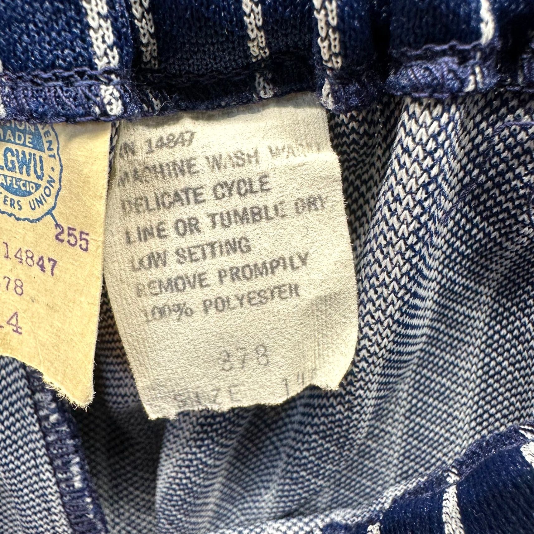 Vintage VINTAGE Queens Way Pants Womens 14 Blue White Stripe 70s Polyester Disco Ladies Pants Dress Pants Womens 14 Blue Stripe 70s Queen Size 36" / US 14 / IT 50 - 7 Thumbnail