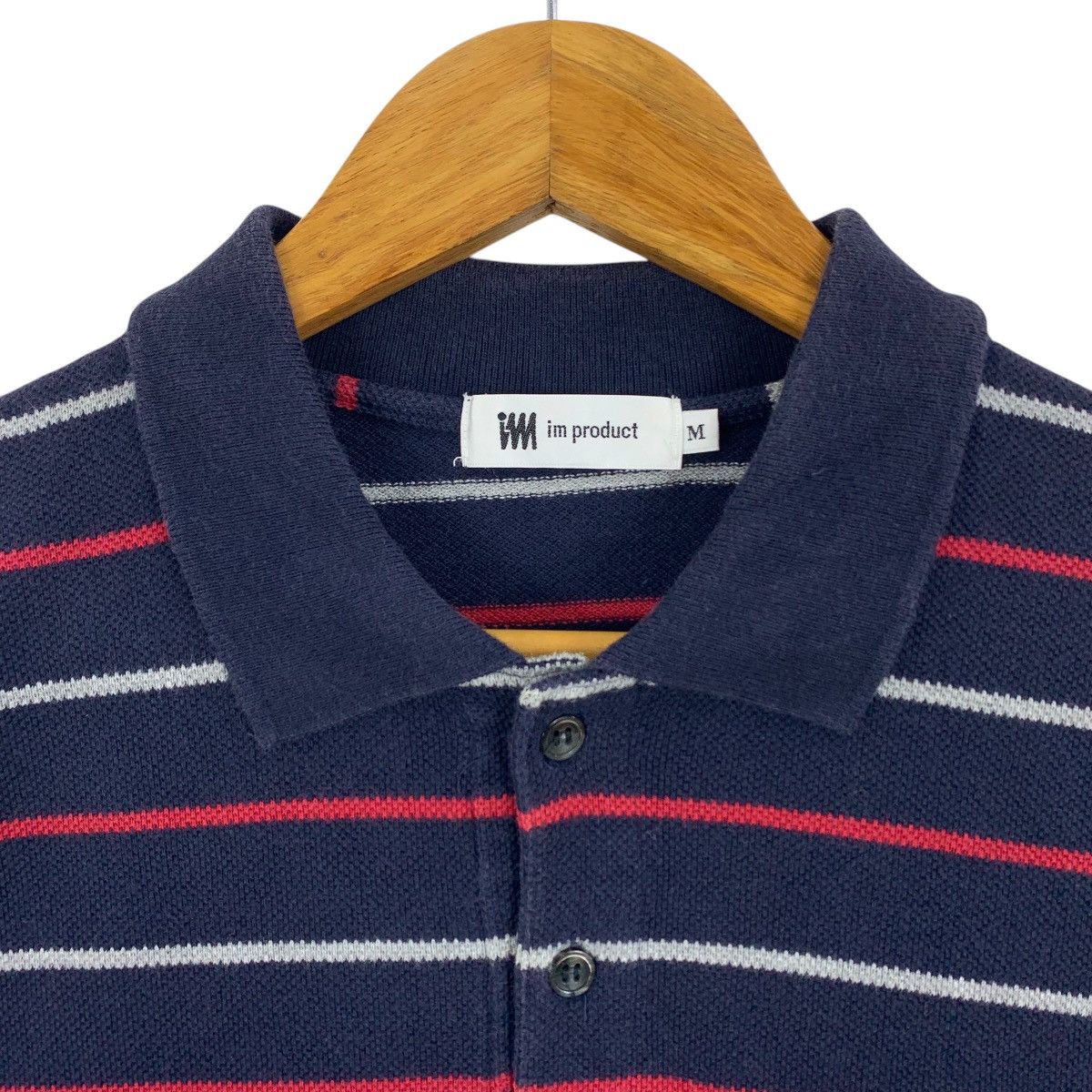 Designer × Issey Miyake × Japanese Brand IM PRODUCT By ISSEY MIYAKE Stripe Polo Tees Size US M / EU 48-50 / 2 - 7 Thumbnail