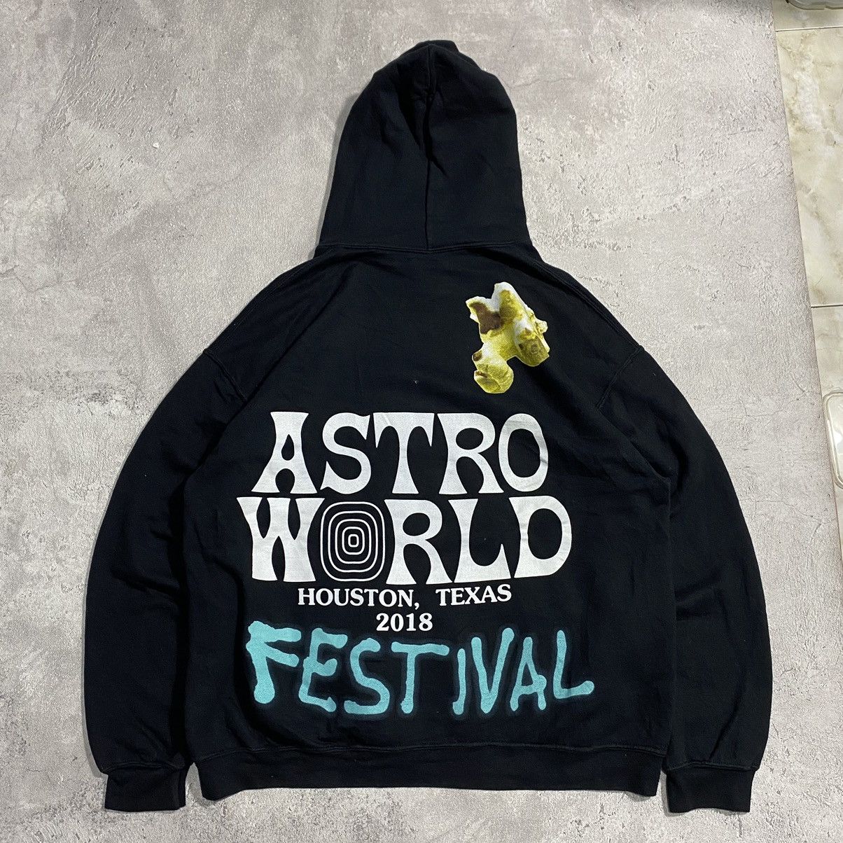 Travis Scott 2018 Travis Scott Astroworld Festival Brush Hoodie Black ...