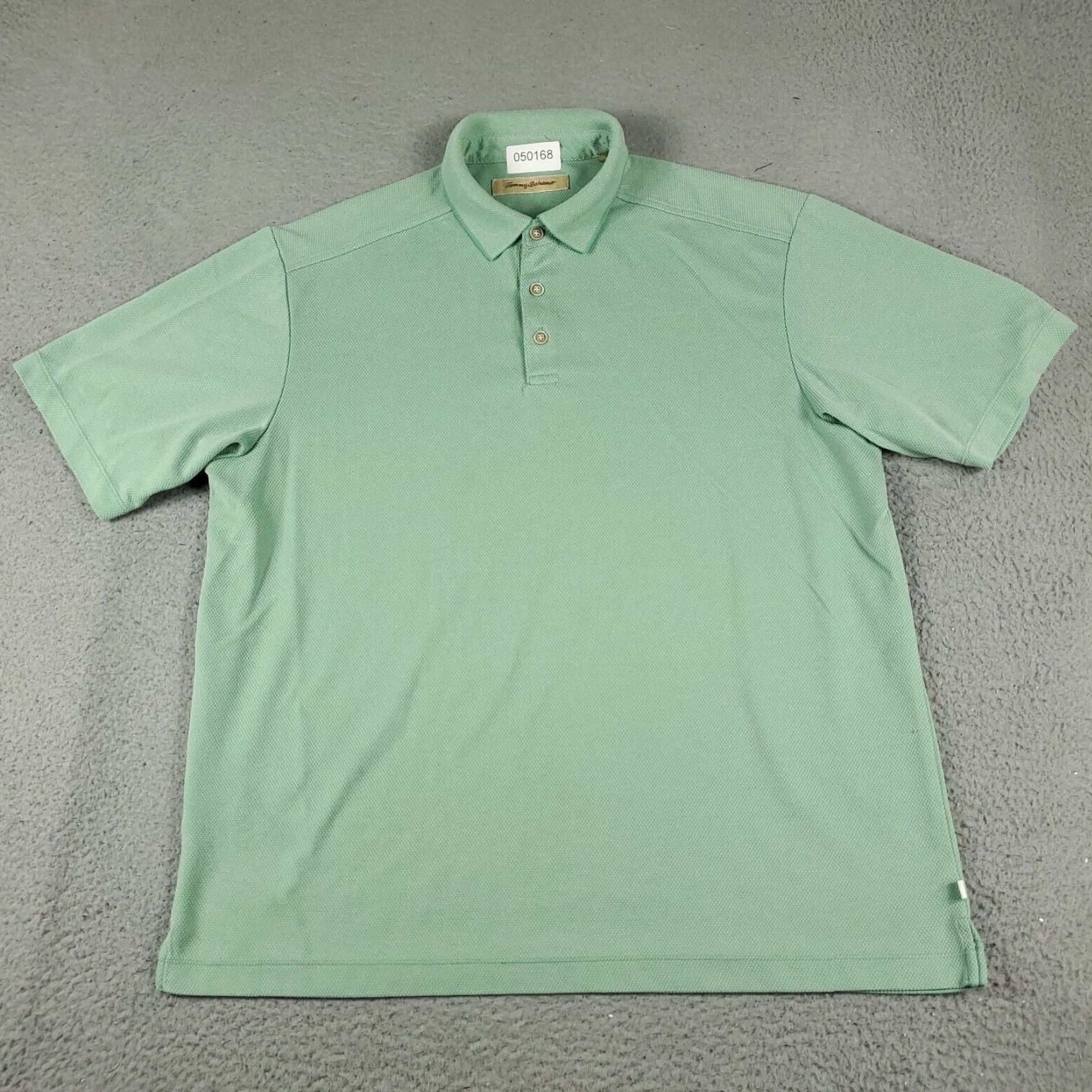 Tommy Bahama Tommy Bahama Polo Shirt Mens Large Gray Casual Short Sleeve - Regular Fit, Cotton Blend, Button-Front, Classic Preppy Polo Shirt for Men Size US L / EU 52-54 / 3 - 2 Thumbnail