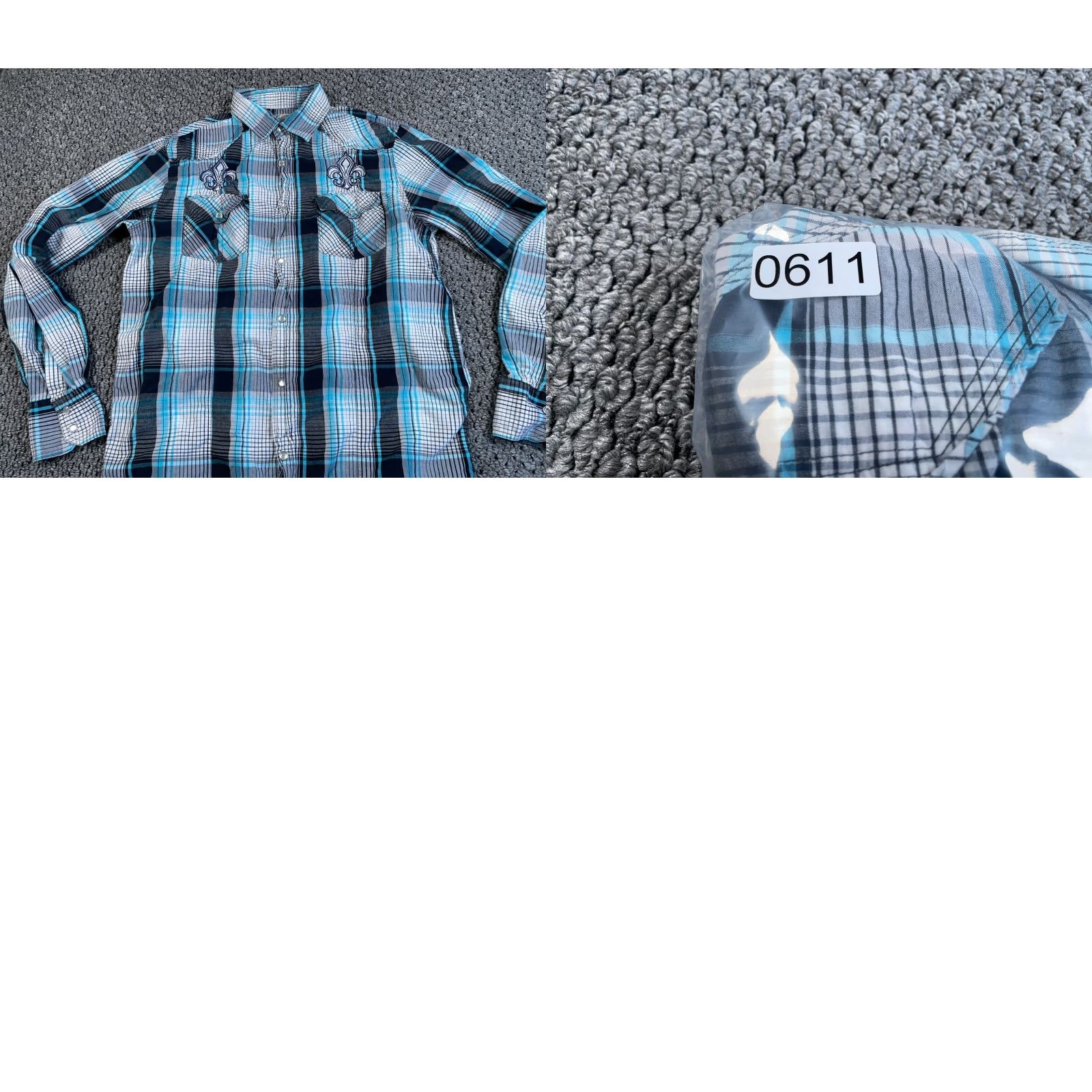 Affliction VINTAGE Red Snap Western Shirt Mens M Blue Plaid Tribal Snap Shirt Mens M Blue Plaid Tribal Western Grunge Hip Hop Retro Casual Men Size US M / EU 48-50 / 2 - 9 Thumbnail