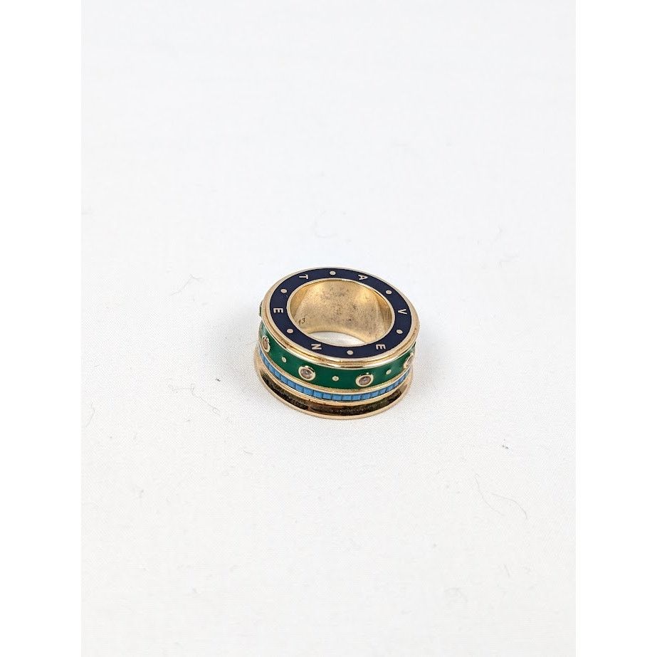 Bottega Veneta o1rshd1 Size: 13 / Ring in Gold Silver Turquoise Size ONE SIZE - 1 Thumbnail