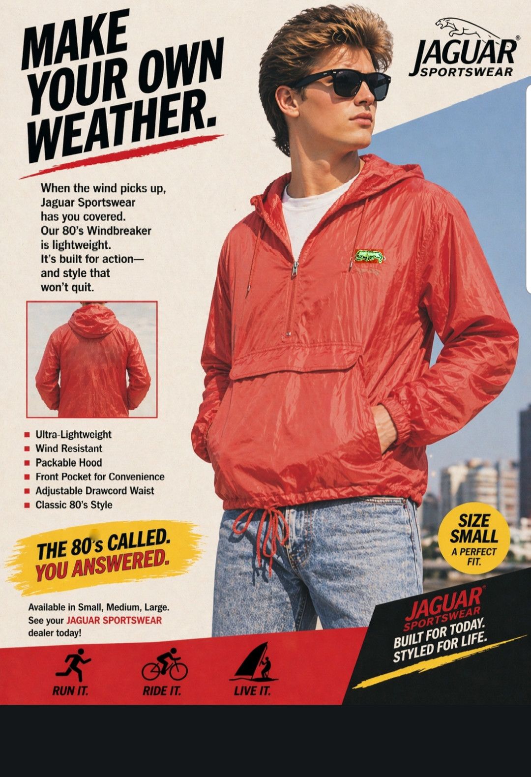 Other Vintage 1980s Jaguar Sportswear Windbreaker Rare Statement S Size US S / EU 44-46 / 1 - 1 Thumbnail